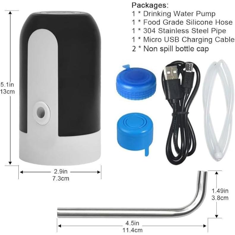 Dispensador de Agua Automático Recargable USB - Bomba 3-5 Galones