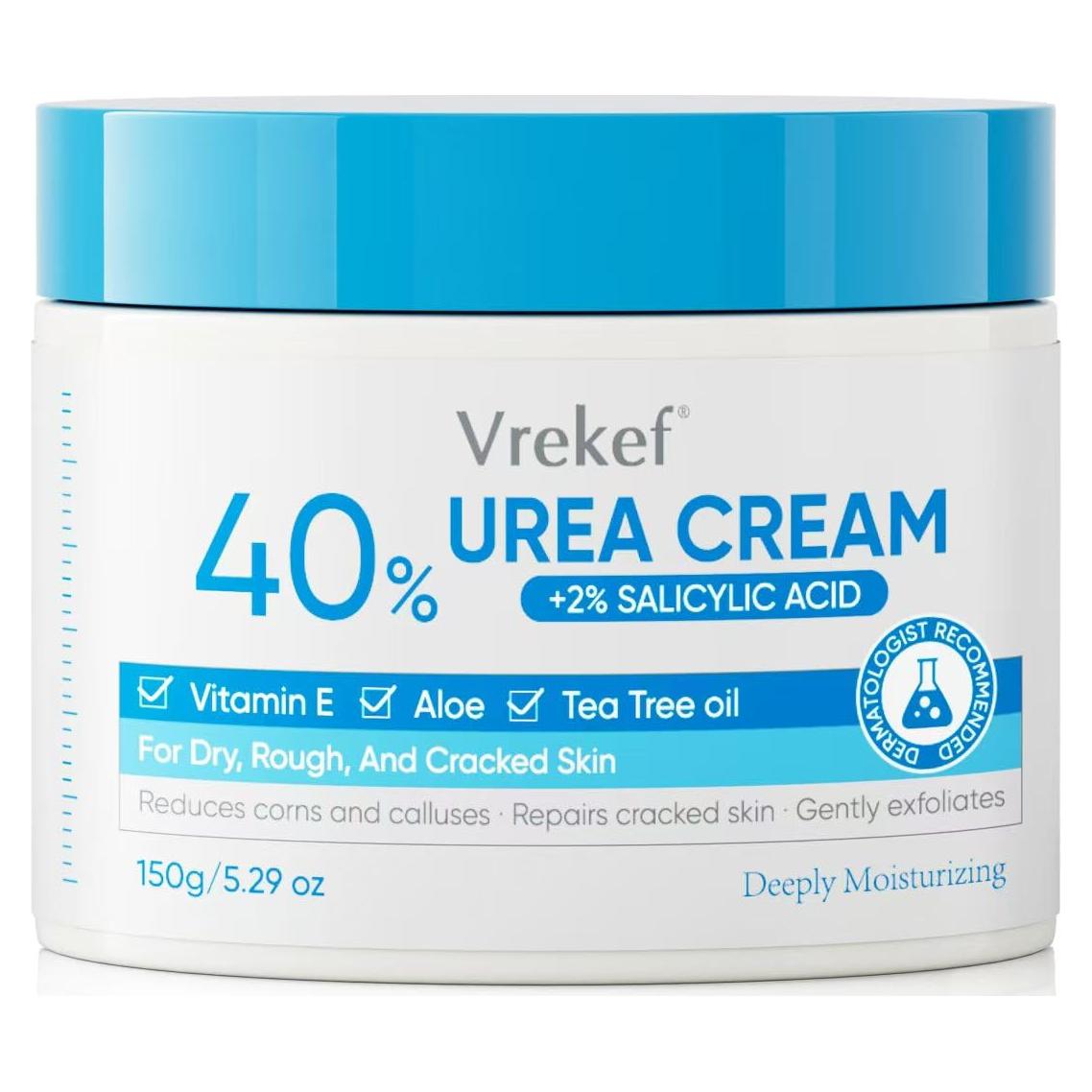 Crema de Urea 40% VREKEF con Ácido Salicílico 2% para Pies