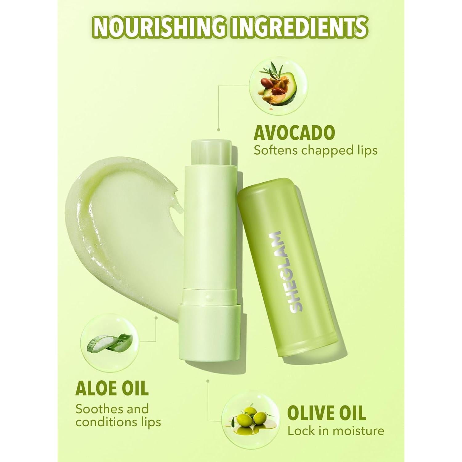 Barra de Labios Hidratante SHEGLAM Aguacate Cambio de Color