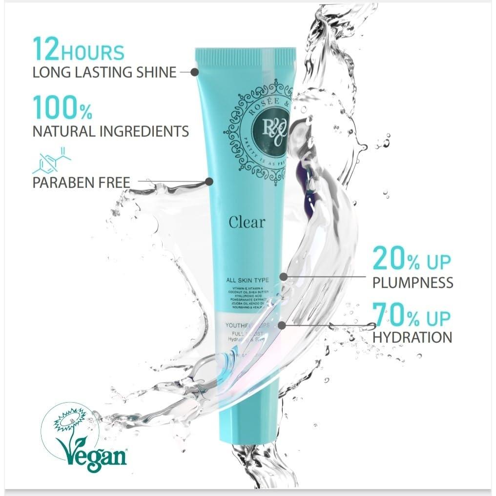 Brillo Labial Vegano Rosee & Co 14.79 ml Hidratante Transparente
