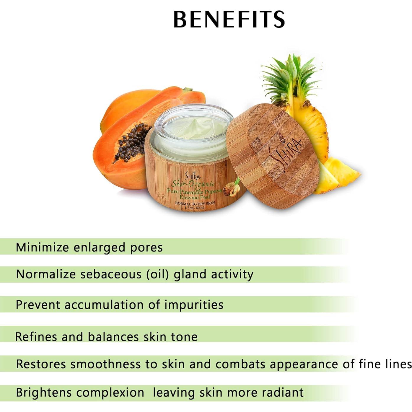 Peeling Enzimático Orgánico Shir 15ml - Piña y Papaya Natural