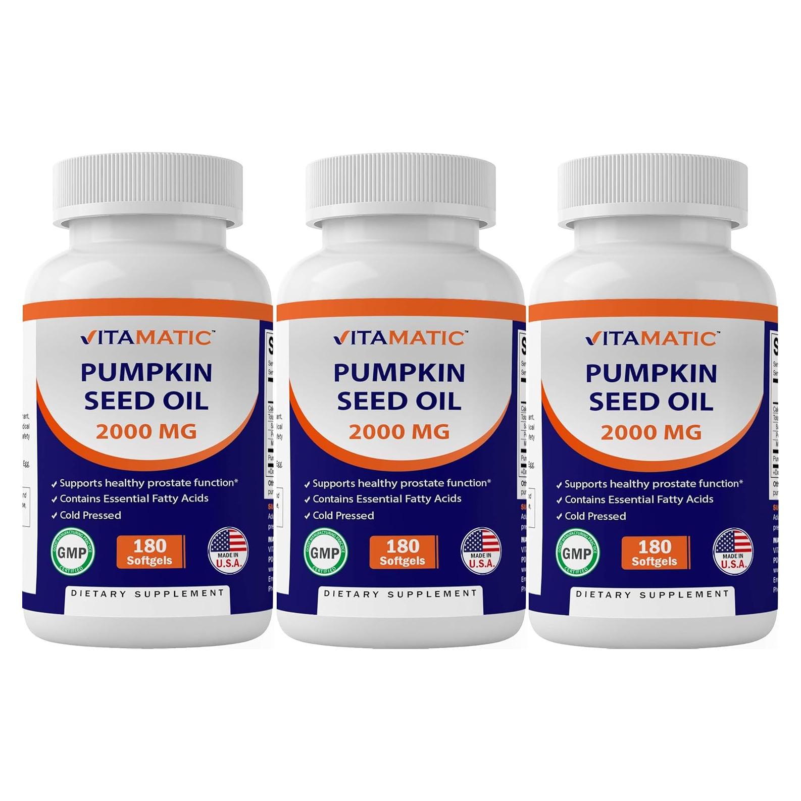 Aceite de Semilla de Calabaza Vitamatic 2000mg - 540 Gelatinas