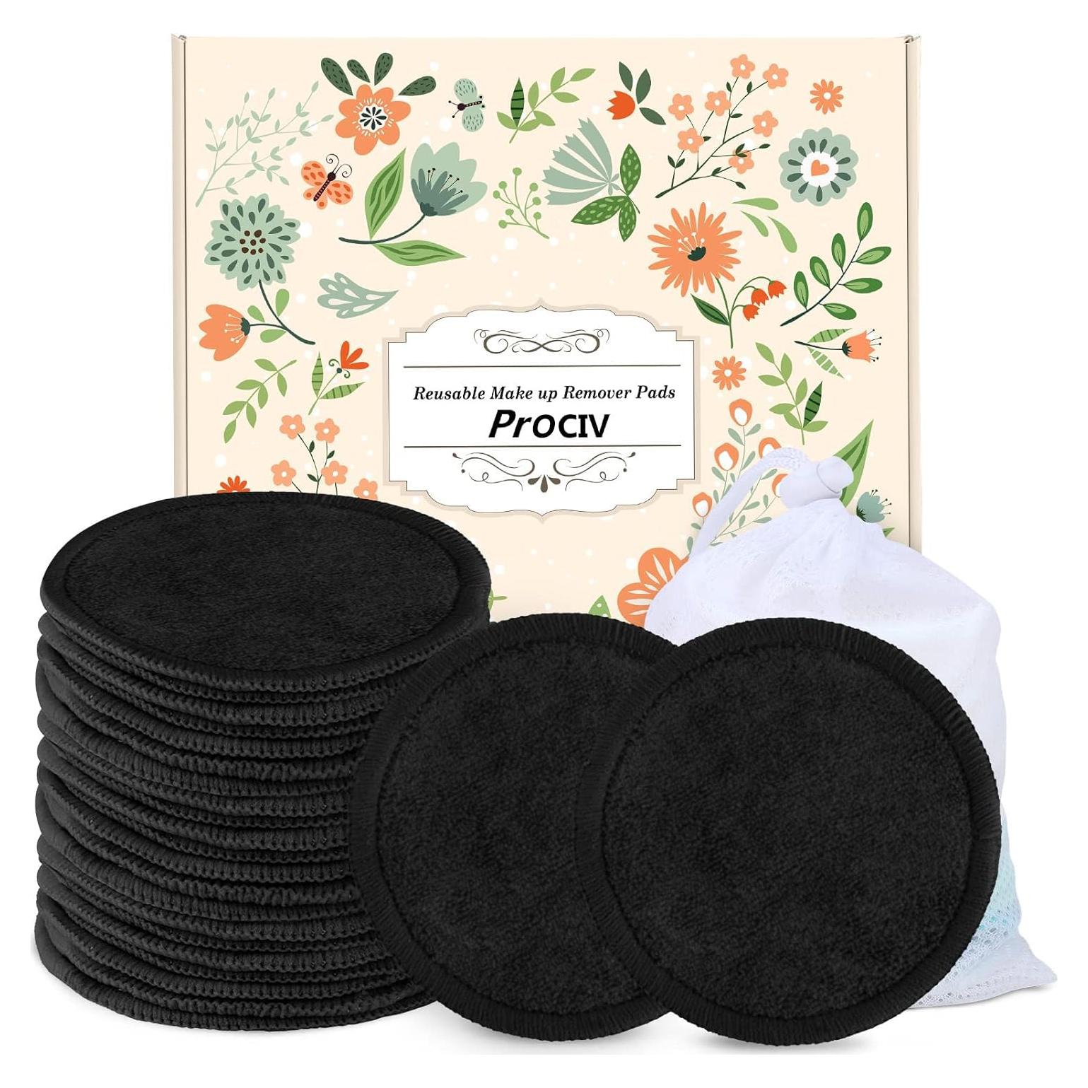 ProCIV Almohadillas Reutilizables de Algodón Orgánico 25 Unidades