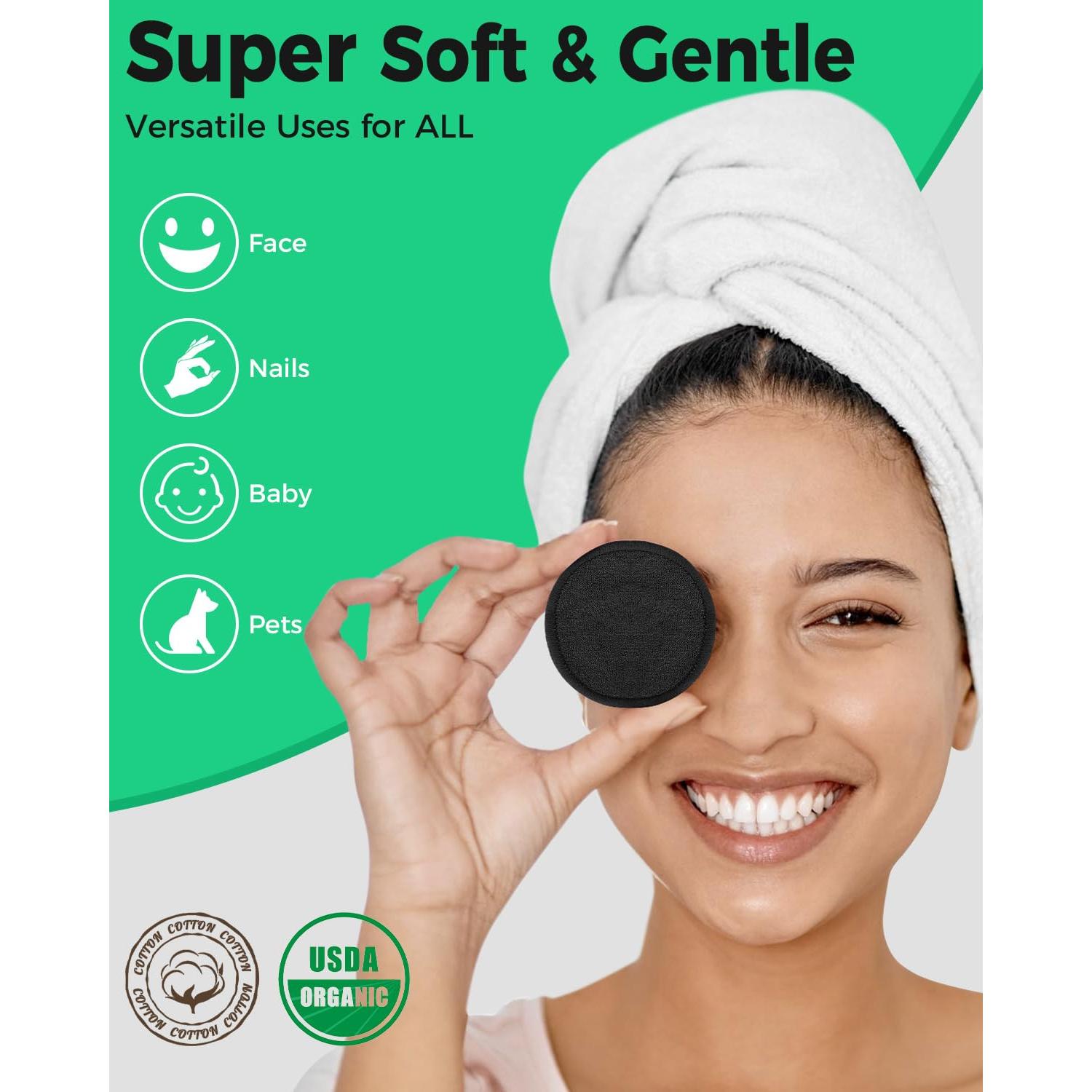 ProCIV Almohadillas Reutilizables de Algodón Orgánico 25 Unidades