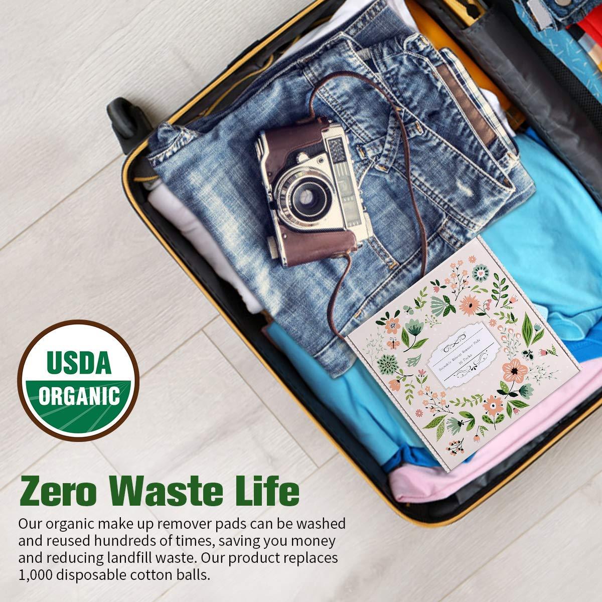 ProCIV Almohadillas Reutilizables de Algodón Orgánico 25 Unidades