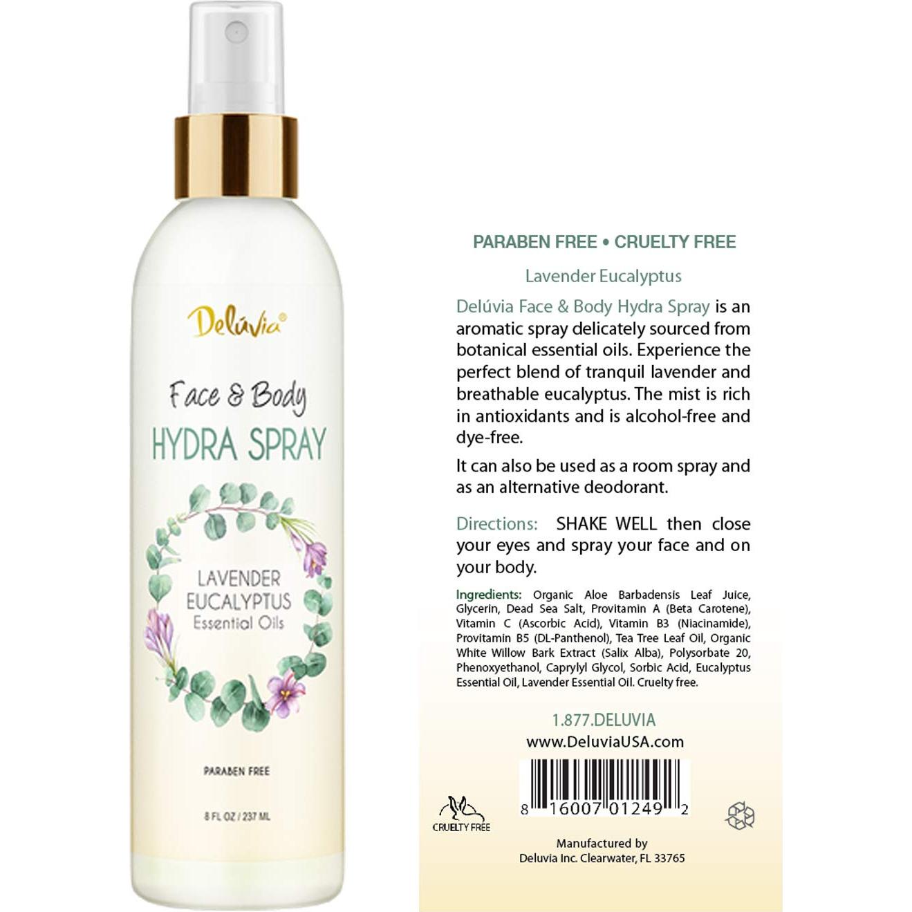 Spray Hidratante Deluvia 181ml Lavanda Eucalipto con Aloe Vera