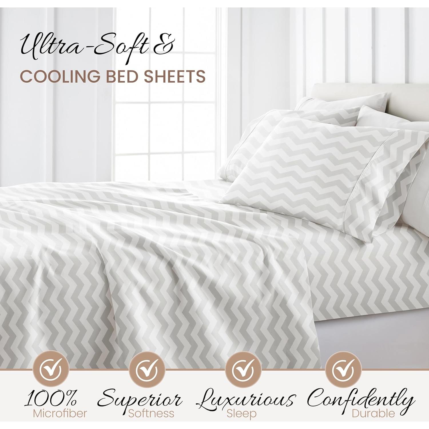 Juego de Sábanas Twin Linen Market Microfibra Doble Cepillado