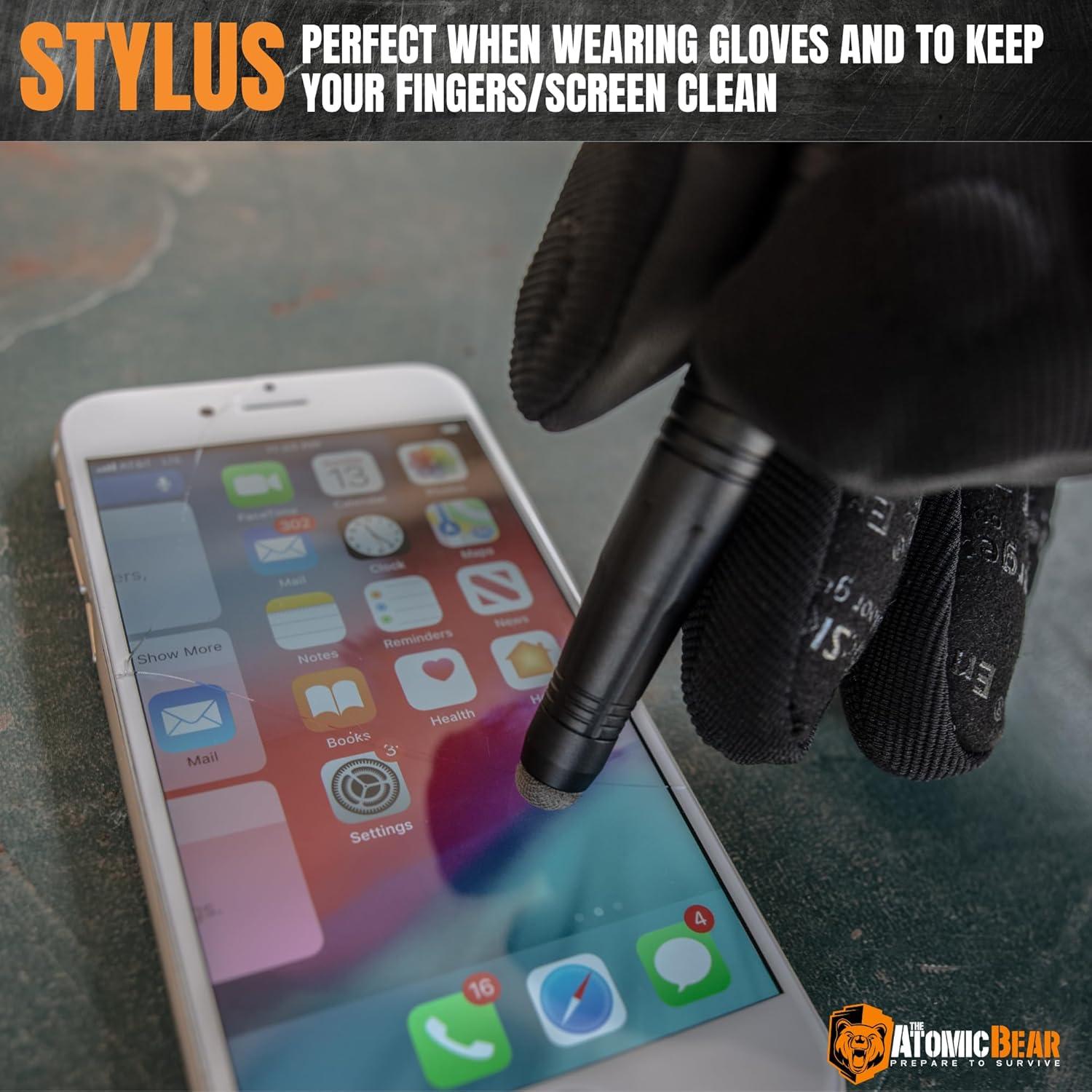 Bolígrafo Táctico Atomic Bear Defensor con Stylus y Rompedor