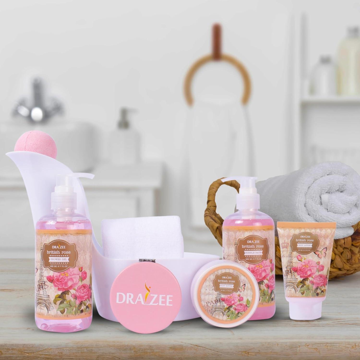 Set de Spa de Lujo Draizee - 8 Piezas Aroma Rosa