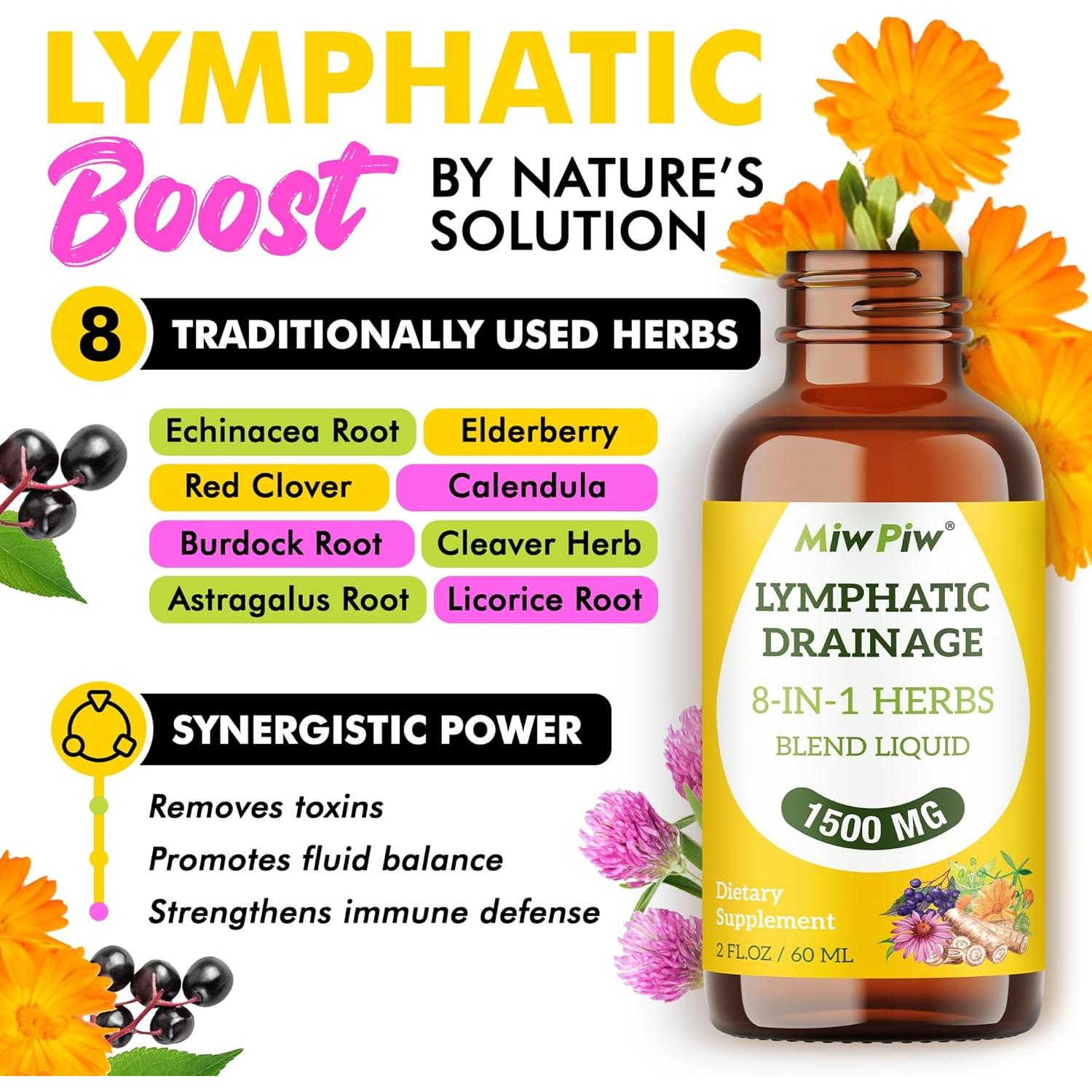 Gotas de Drenaje Linfático Miw Piw 59 ml - Suplemento Herbal