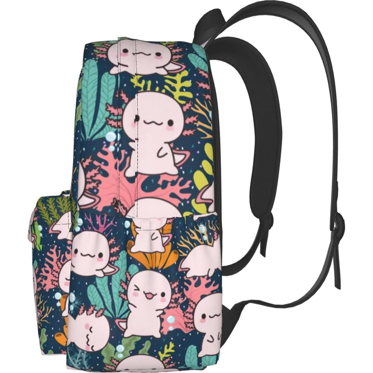 Mochila Universitaria MISOLAXI Axolotl 40L Acolchada Ajustable