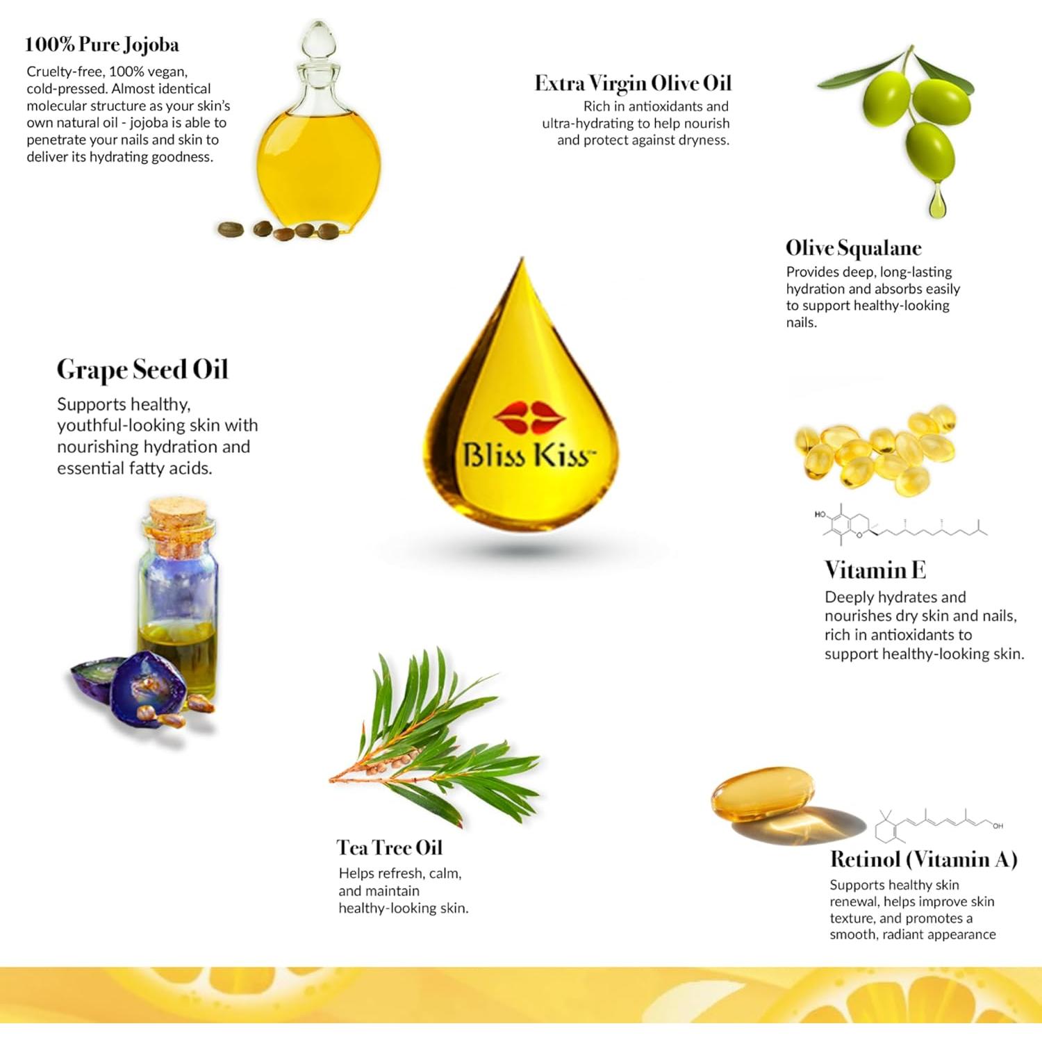 Aceite para Uñas Bliss Kiss Simply Pure 14.79 ml - Fortalecedor