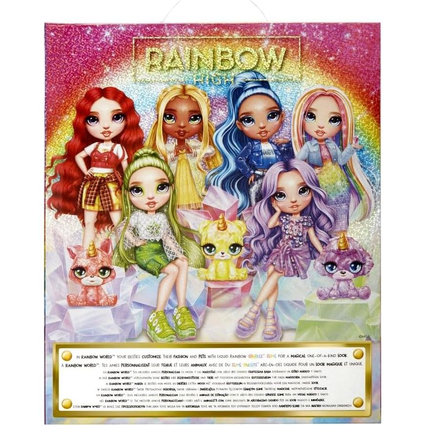 Muñeca Rainbow High Amaya con Mascota y Kit de Slime 28 cm