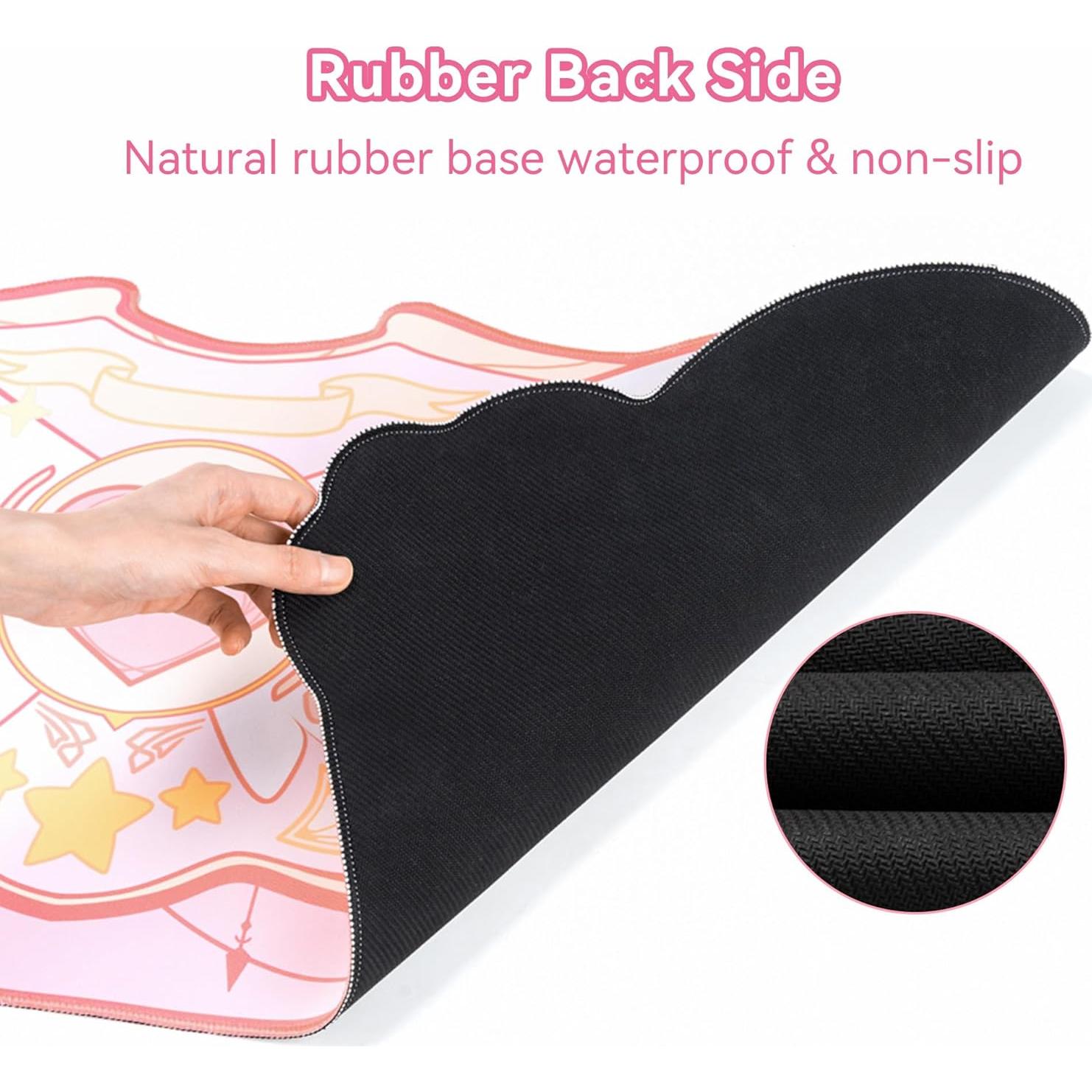 Alfombrilla de Ratón Grande GeekShare Rosa Antideslizante 40x25cm