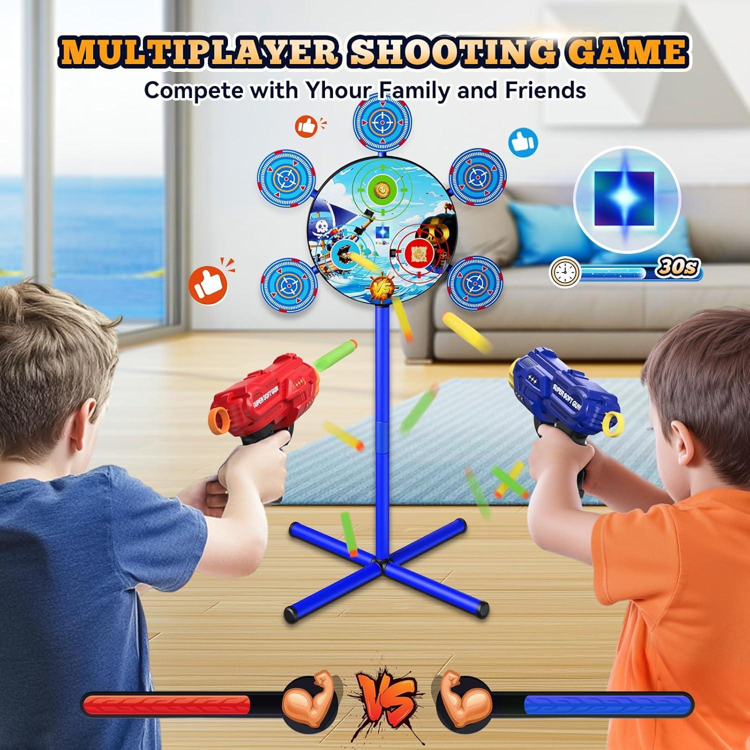 Juego de Tiro Temático Pirata FYGURSO con 2 Pistolas y 40 Dardos