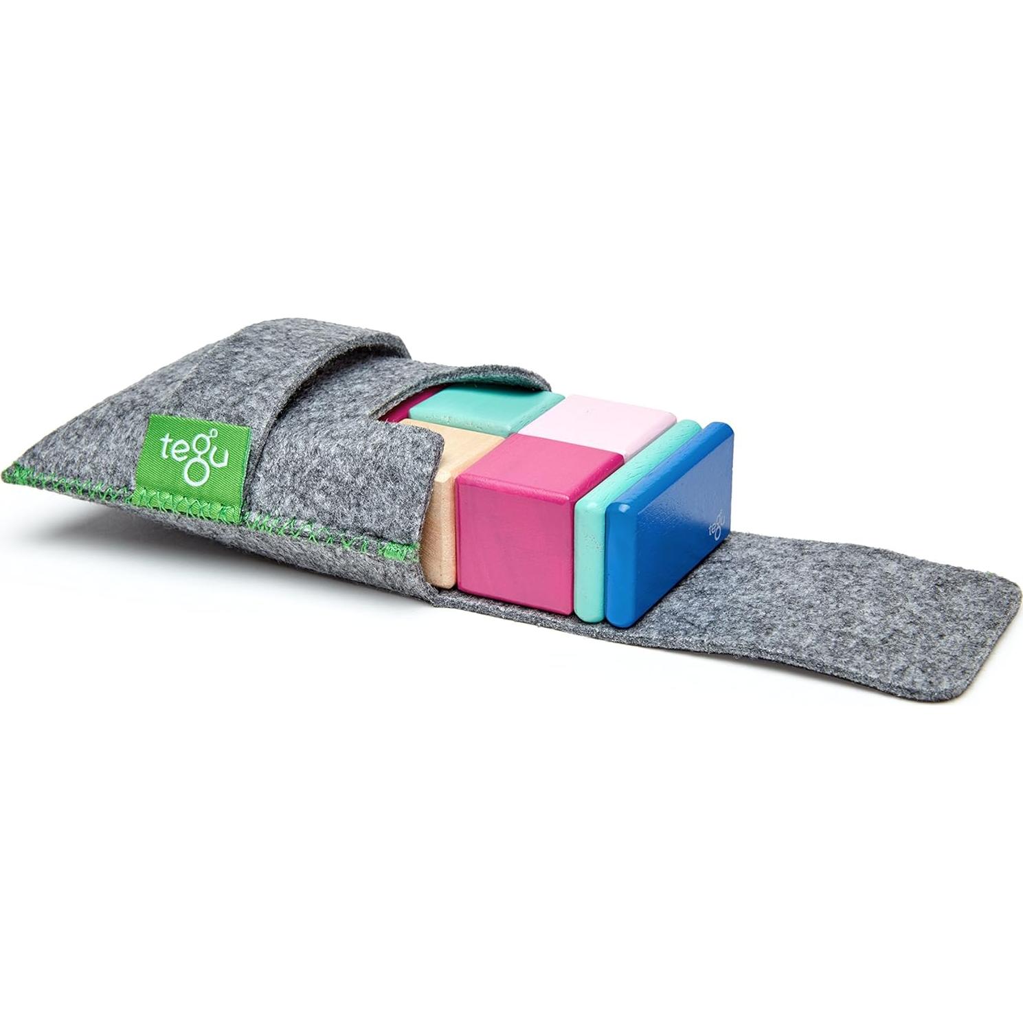 Juego de Bloques Magnéticos Tegu de Madera 8 Piezas Floración