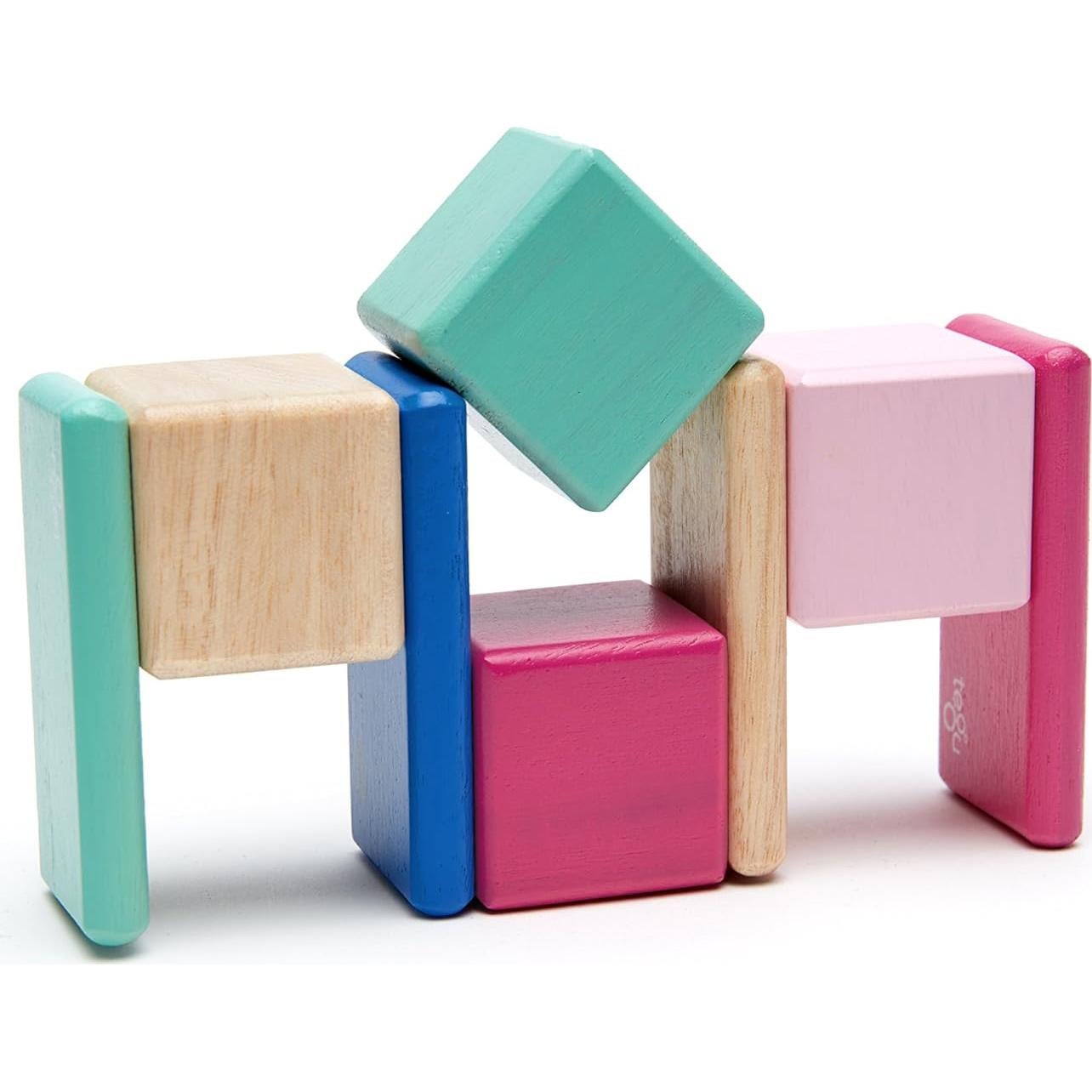 Juego de Bloques Magnéticos Tegu de Madera 8 Piezas Floración