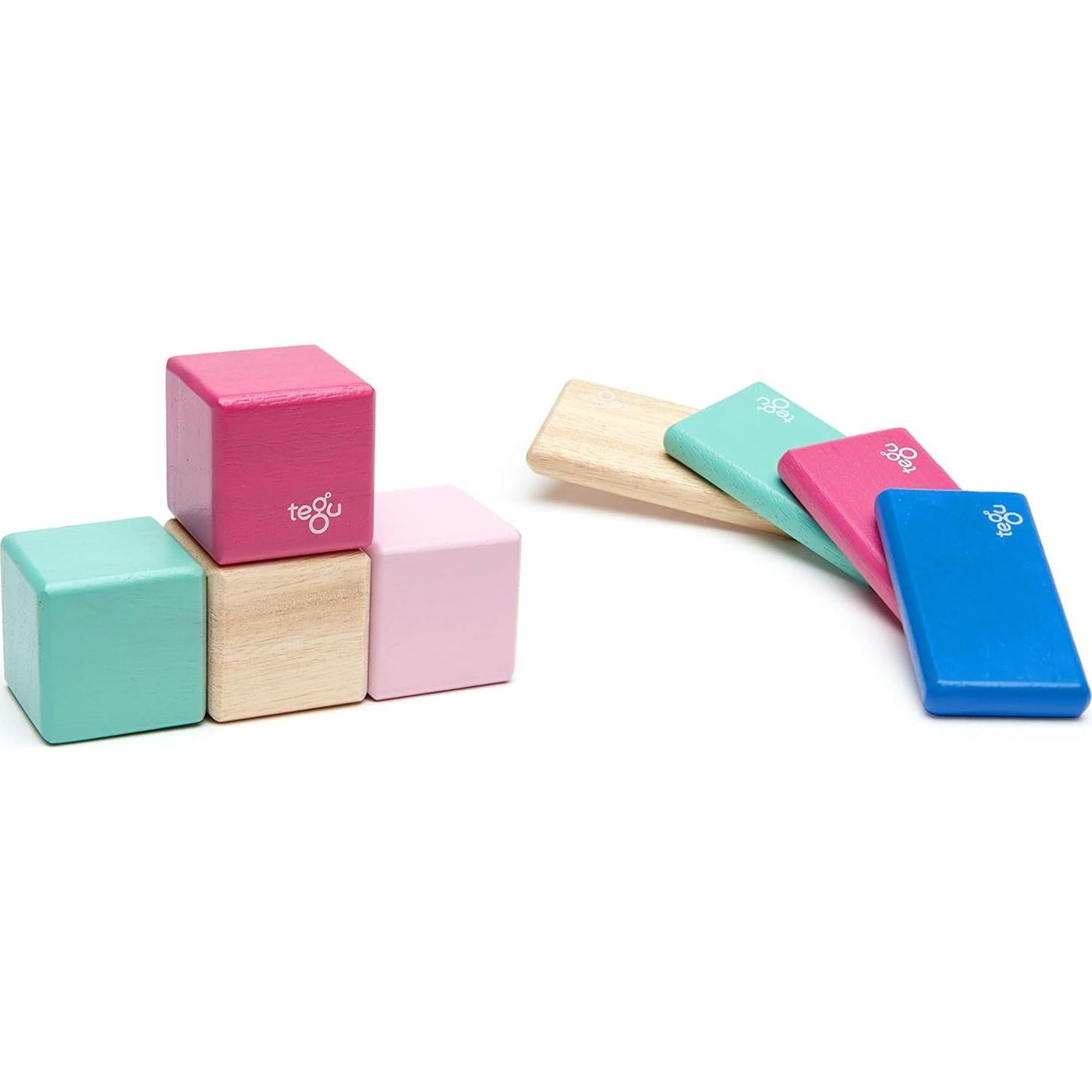 Juego de Bloques Magnéticos Tegu de Madera 8 Piezas Floración