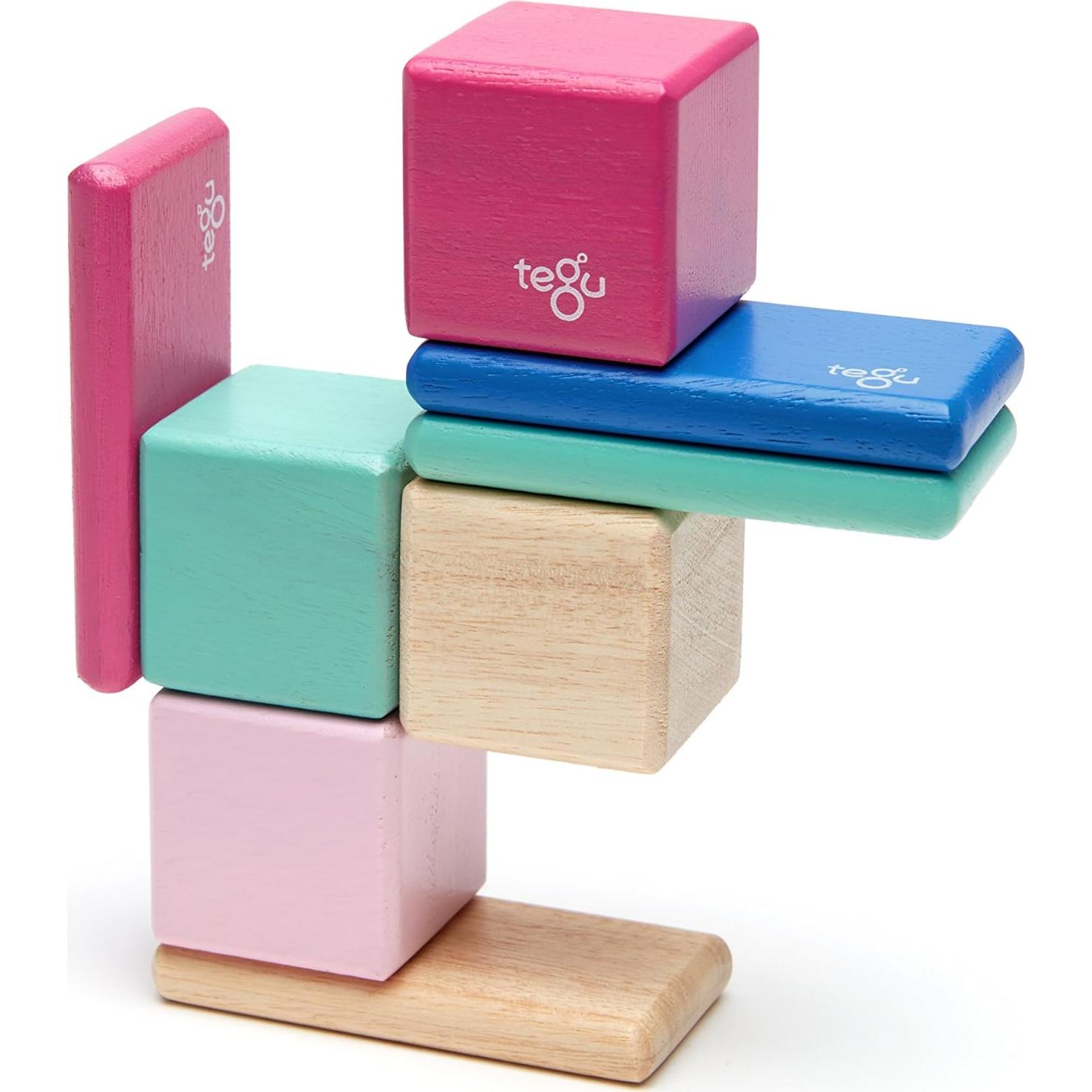 Juego de Bloques Magnéticos Tegu de Madera 8 Piezas Floración