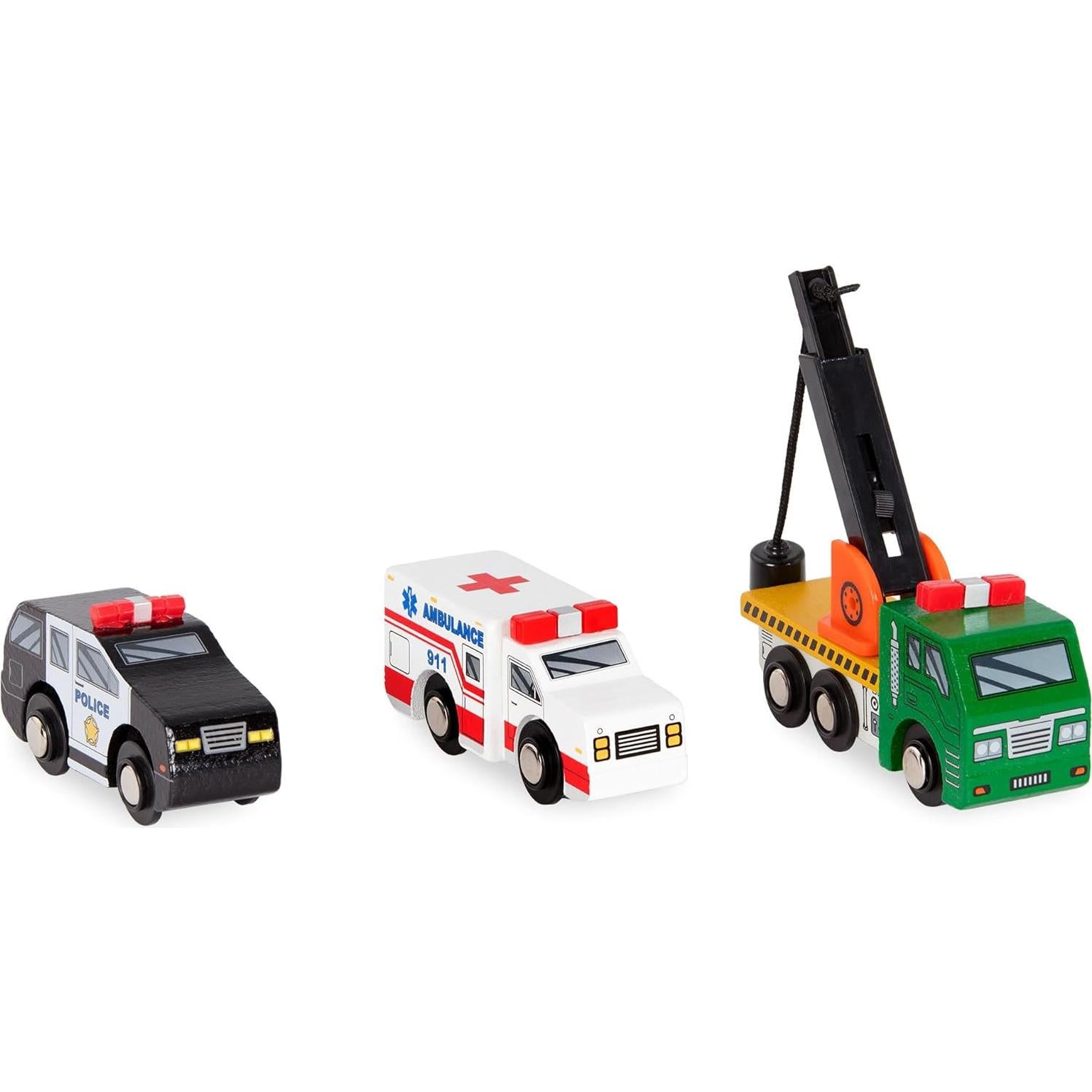 Set de Vehículos de Madera Battat - 6 Piezas para Niños 3+