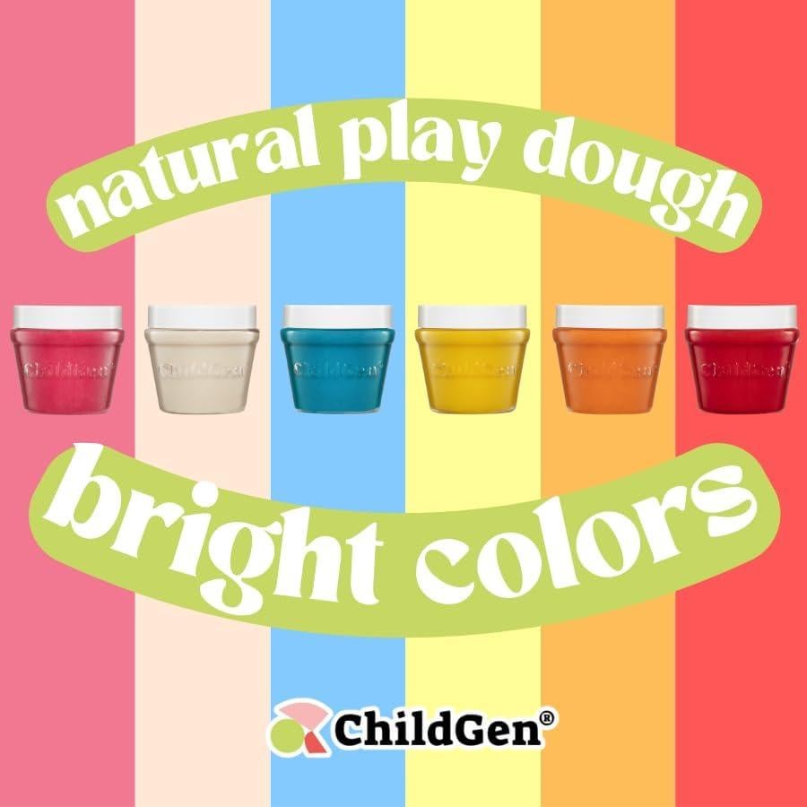 Juego de Plastilina Natural ChildGen 6 PCS No Tóxica 125g
