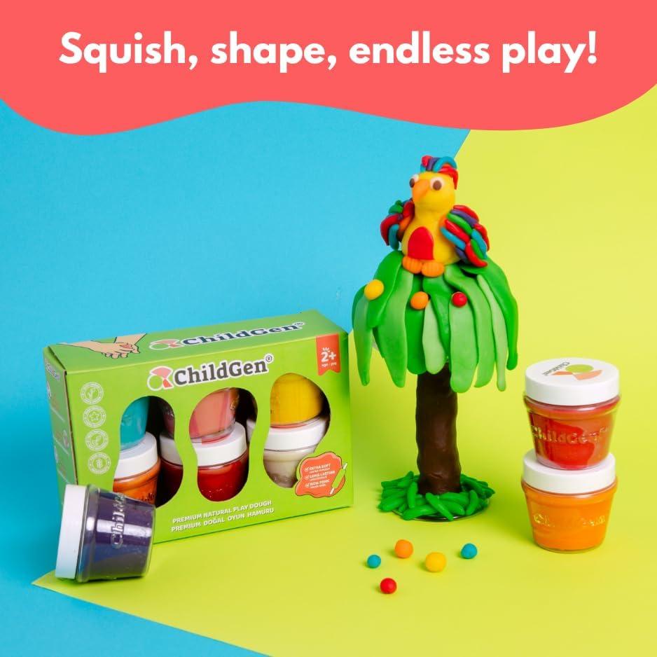 Juego de Plastilina Natural ChildGen 6 PCS No Tóxica 125g