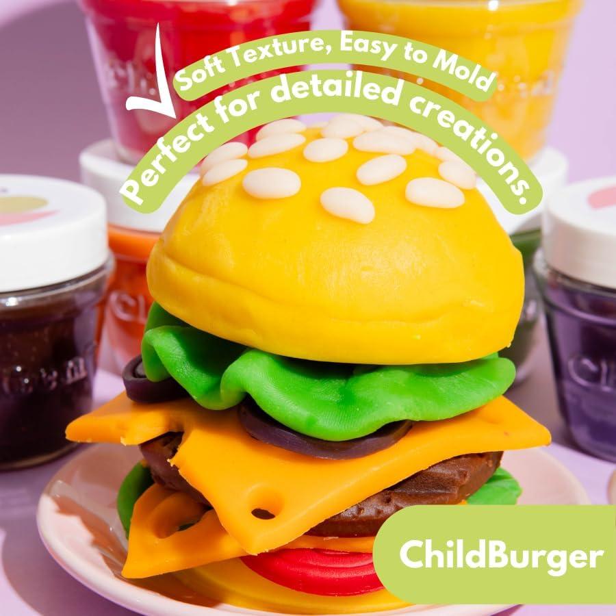 Juego de Plastilina Natural ChildGen 6 PCS No Tóxica 125g