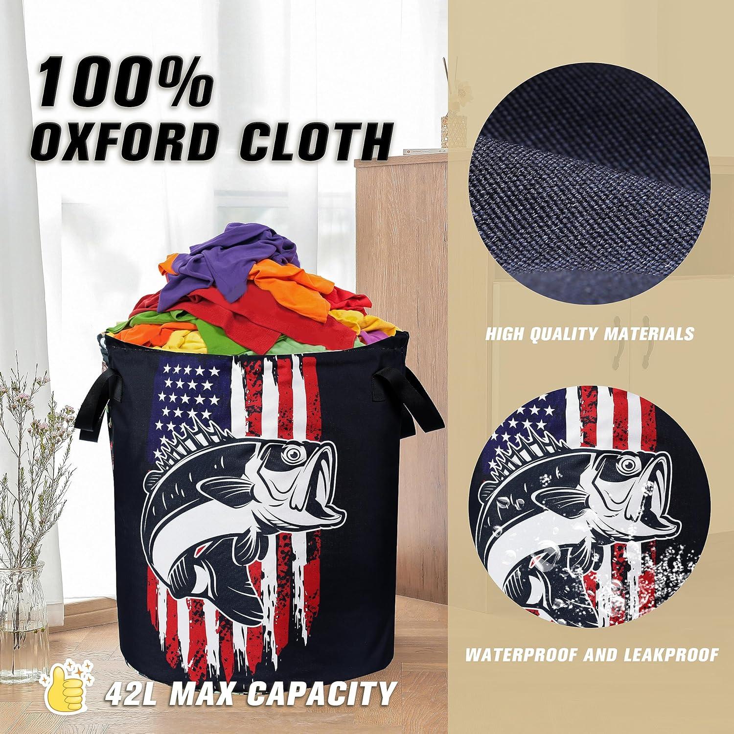 Cesta de Ropa Plegable NUTAINLA Pez Basa Americana 45x34.8cm