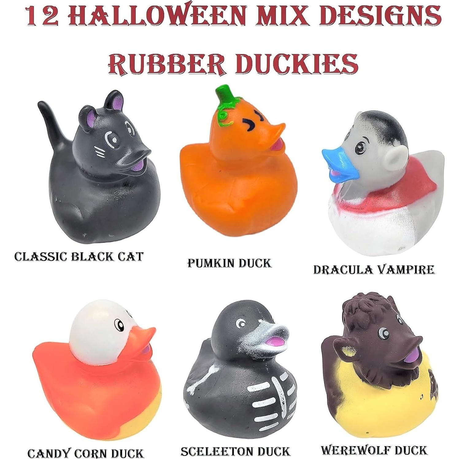 Patitos de goma de Halloween AMERICAN WIT - Paquete de 12