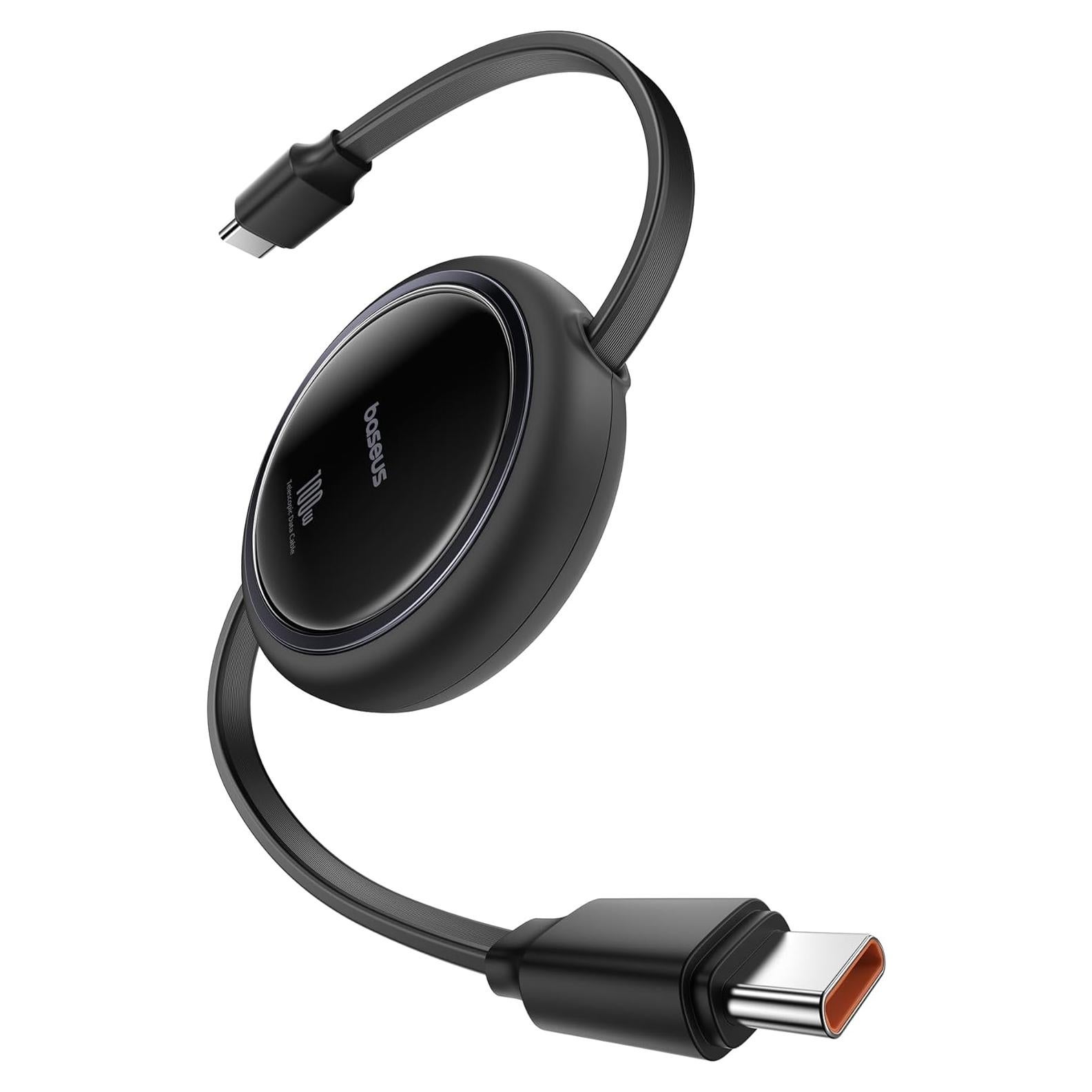 Cable USB C Retráctil Baseus 100W 1m Carga Rápida