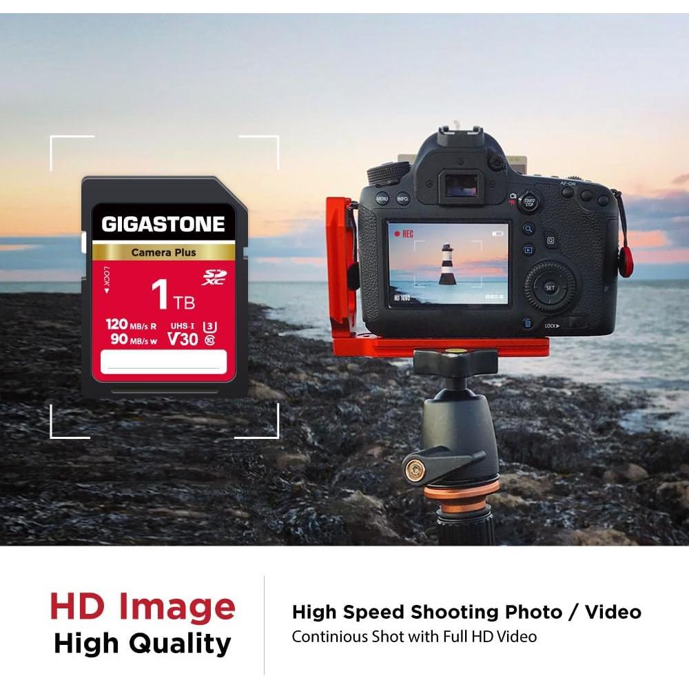 Tarjeta SDXC GIGASTONE 1TB V30 Alta Velocidad 4K UHD