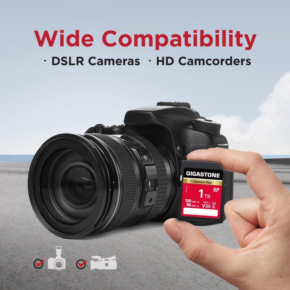 Tarjeta SDXC GIGASTONE 1TB V30 Alta Velocidad 4K UHD