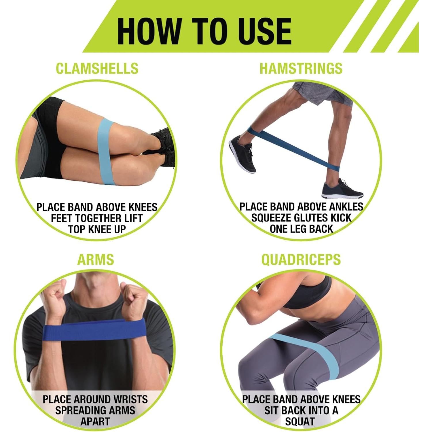 Bandas de Resistencia Pro-Tec Athletics - Ligera, Media, Pesada