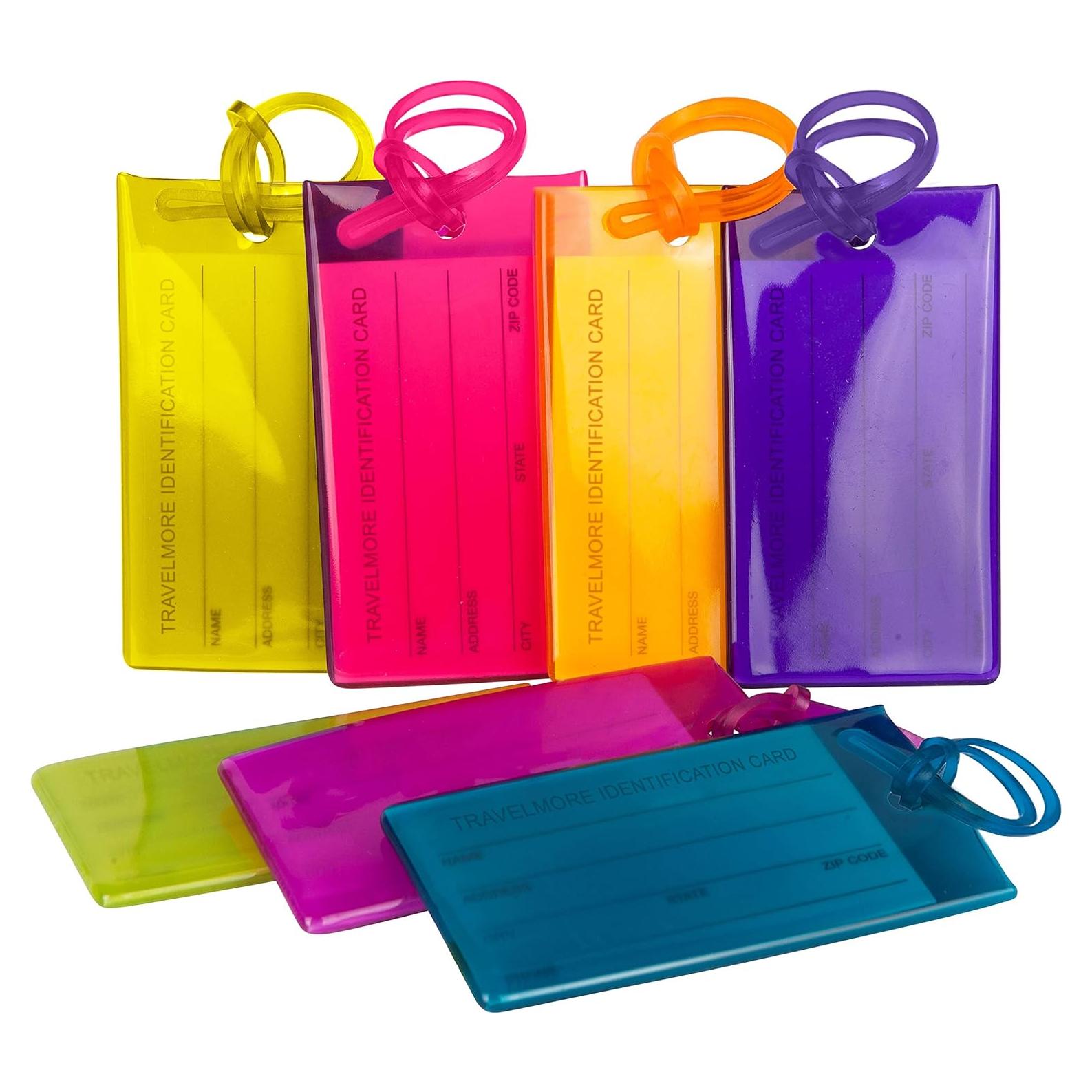 7 Etiquetas de Equipaje TravelMore de Silicona Flexible