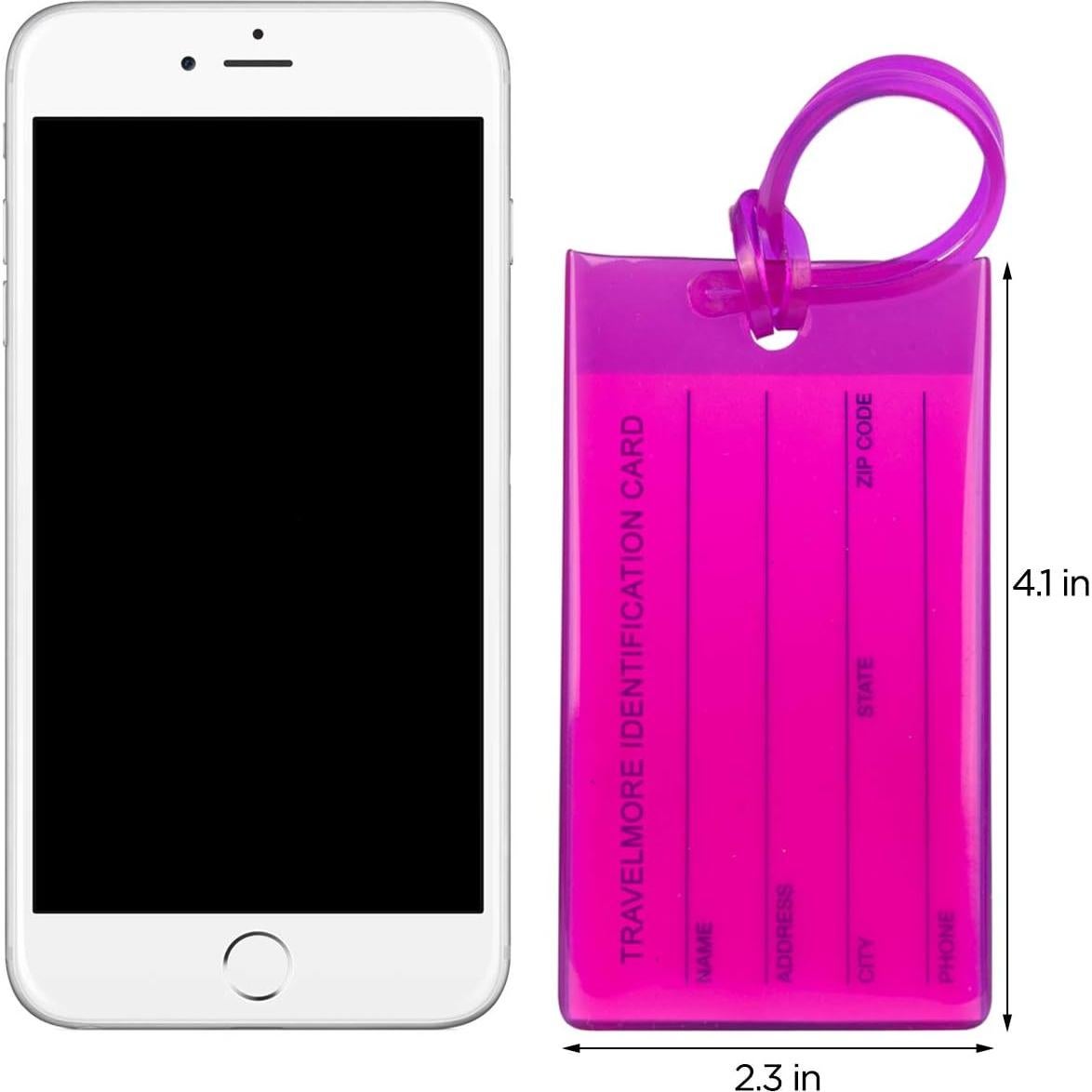 7 Etiquetas de Equipaje TravelMore de Silicona Flexible