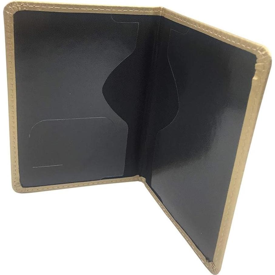 Funda de Pasaporte Missmore de Cuero PU con Logo EE. UU. - Champán
