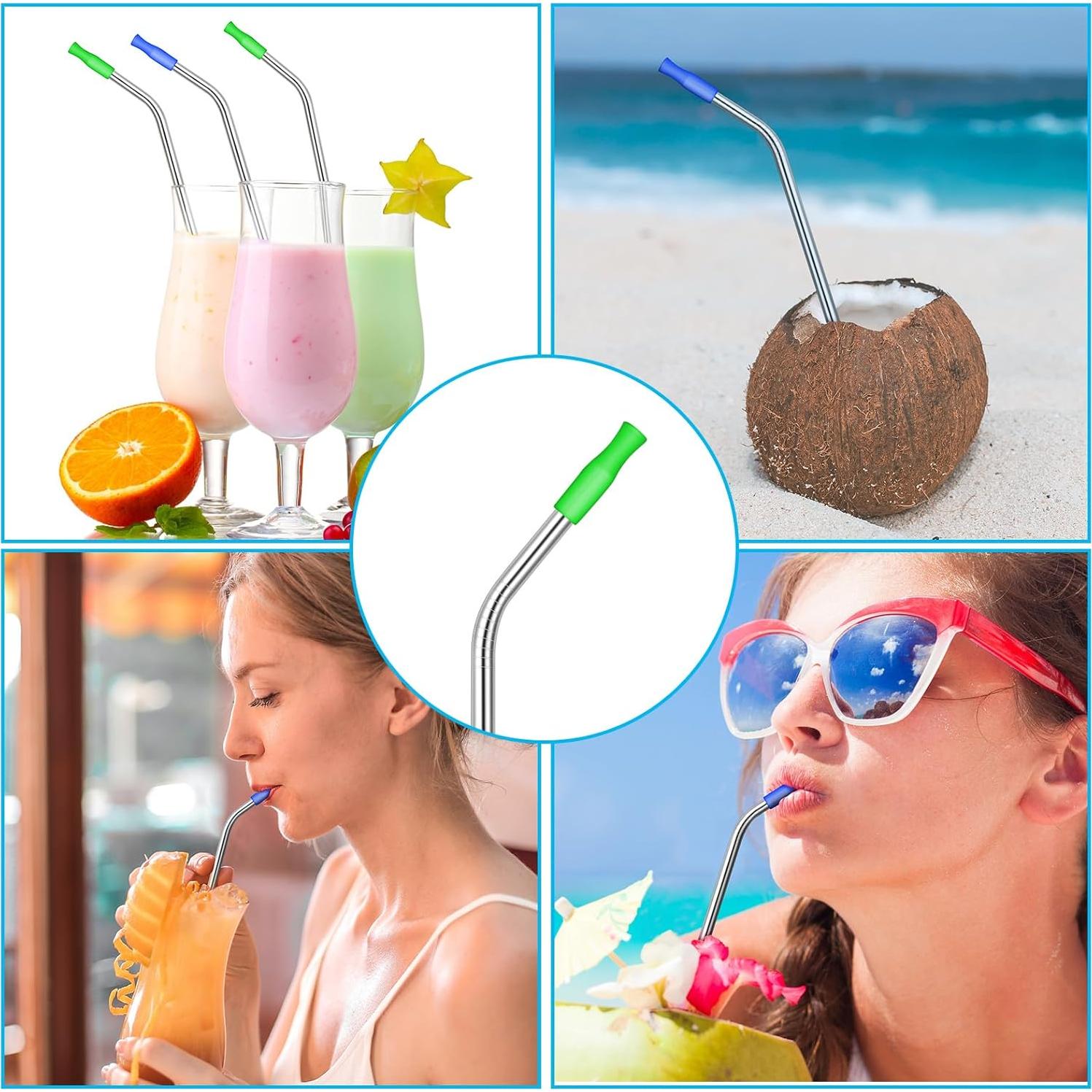 Pajillas de Acero Inoxidable Patelai 35 cm Reutilizables 10 Pzas