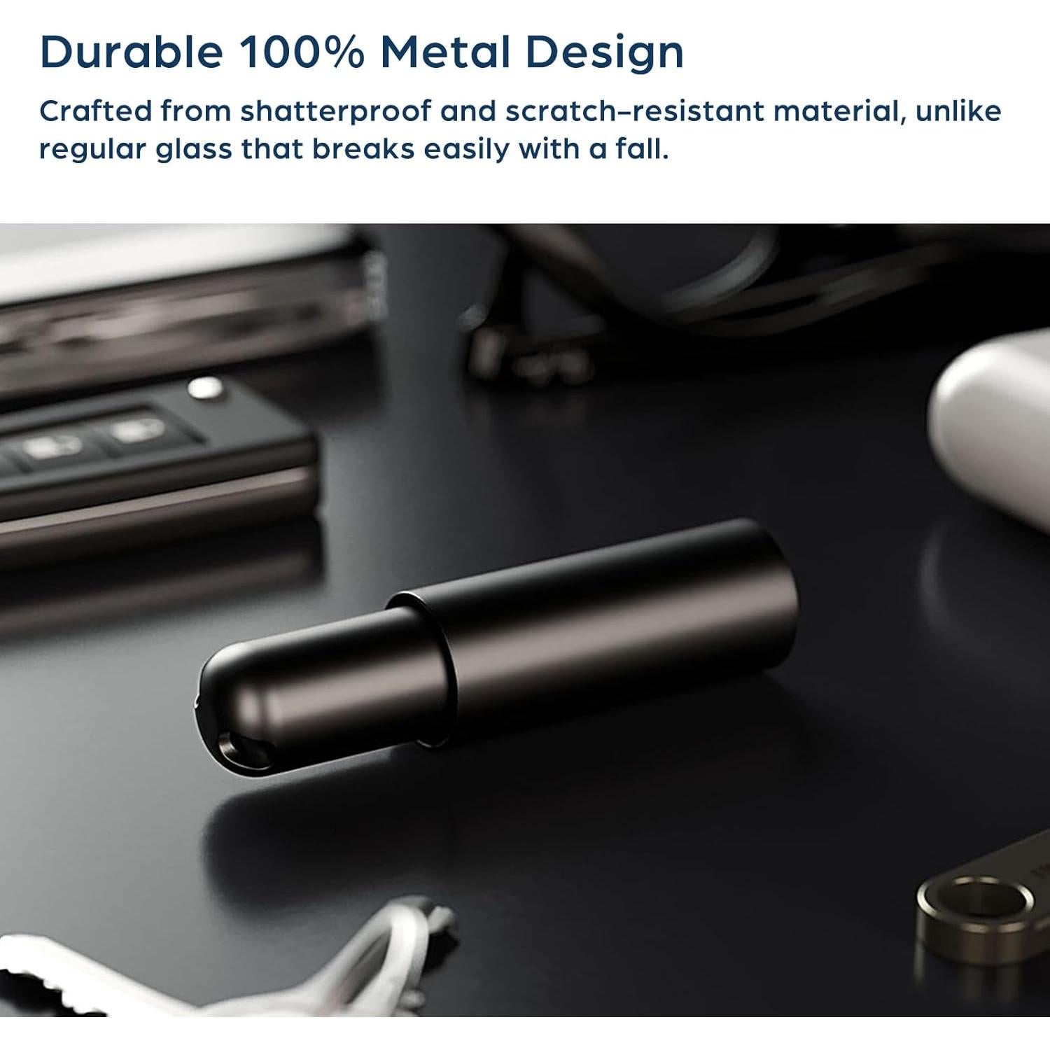 Atomizador de Perfume Rellenable mordeco 5ml Negro Mate