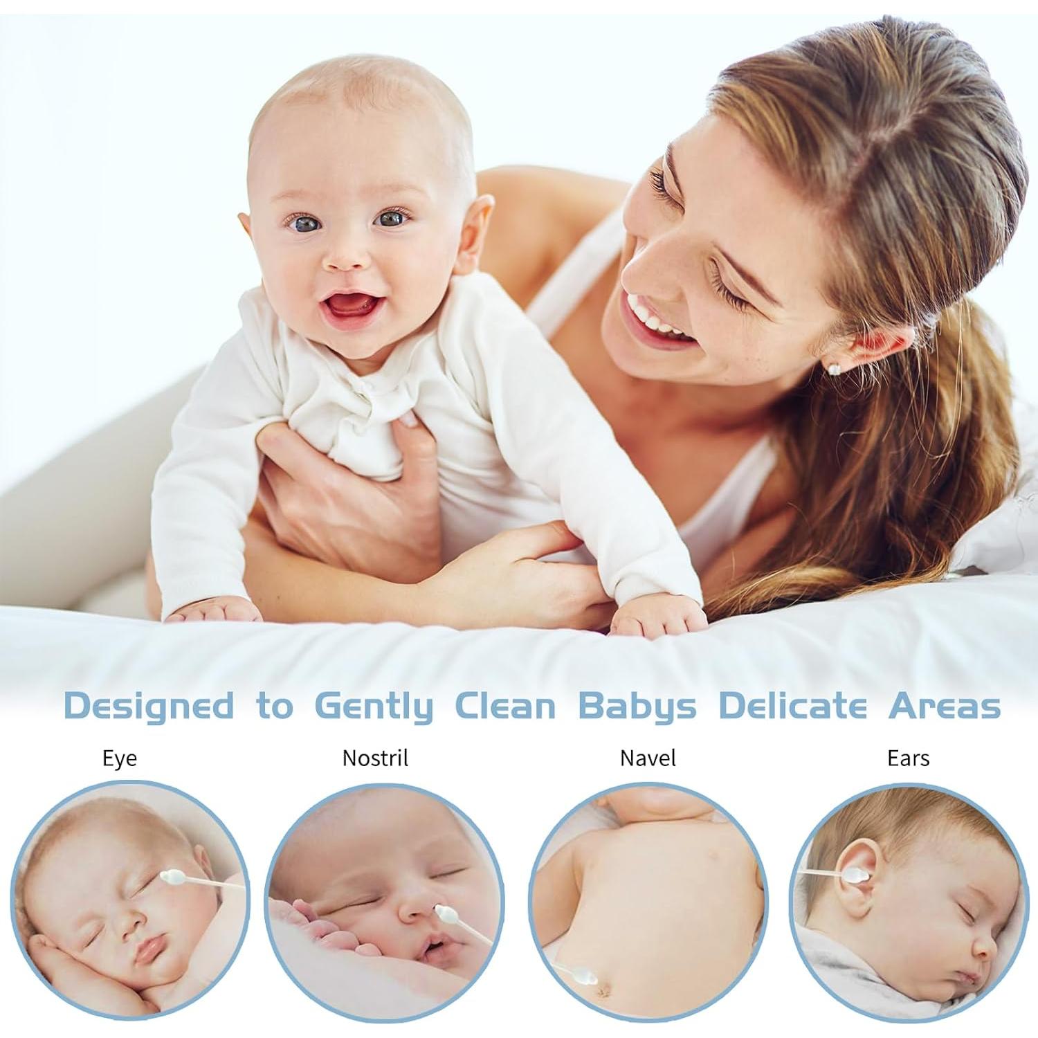 Hisopos de Algodón para Bebés Cayxenful - 224 Piezas Seguros