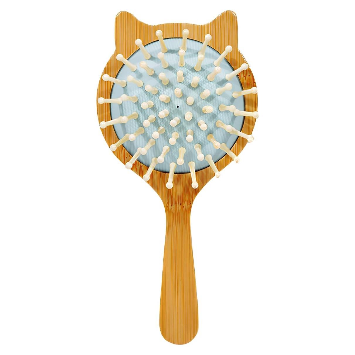 Cepillo de Pelo Mini WetBamboo Gato Azul Bambú Ecológico