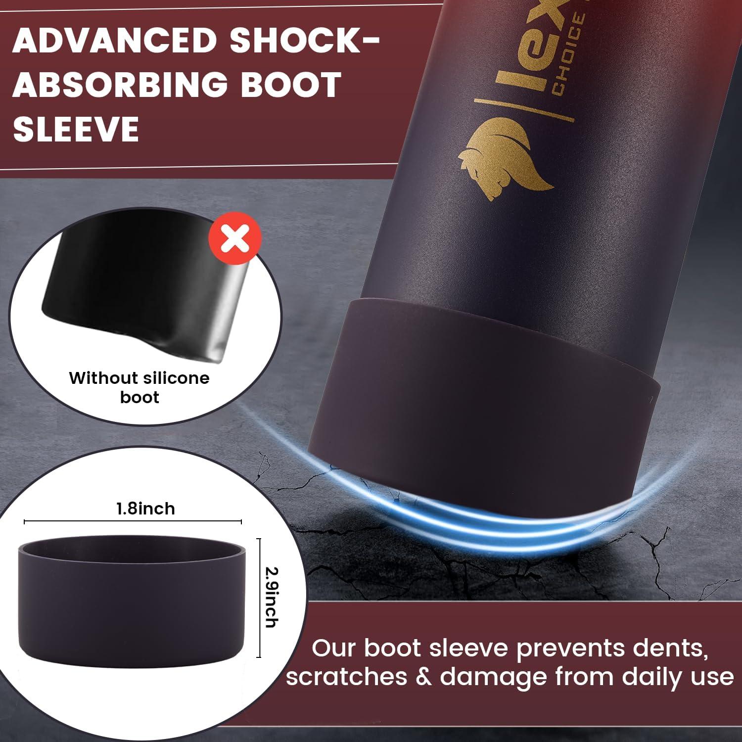 Botella de Agua Lexlion 22 Oz Acero Inoxidable Aislada