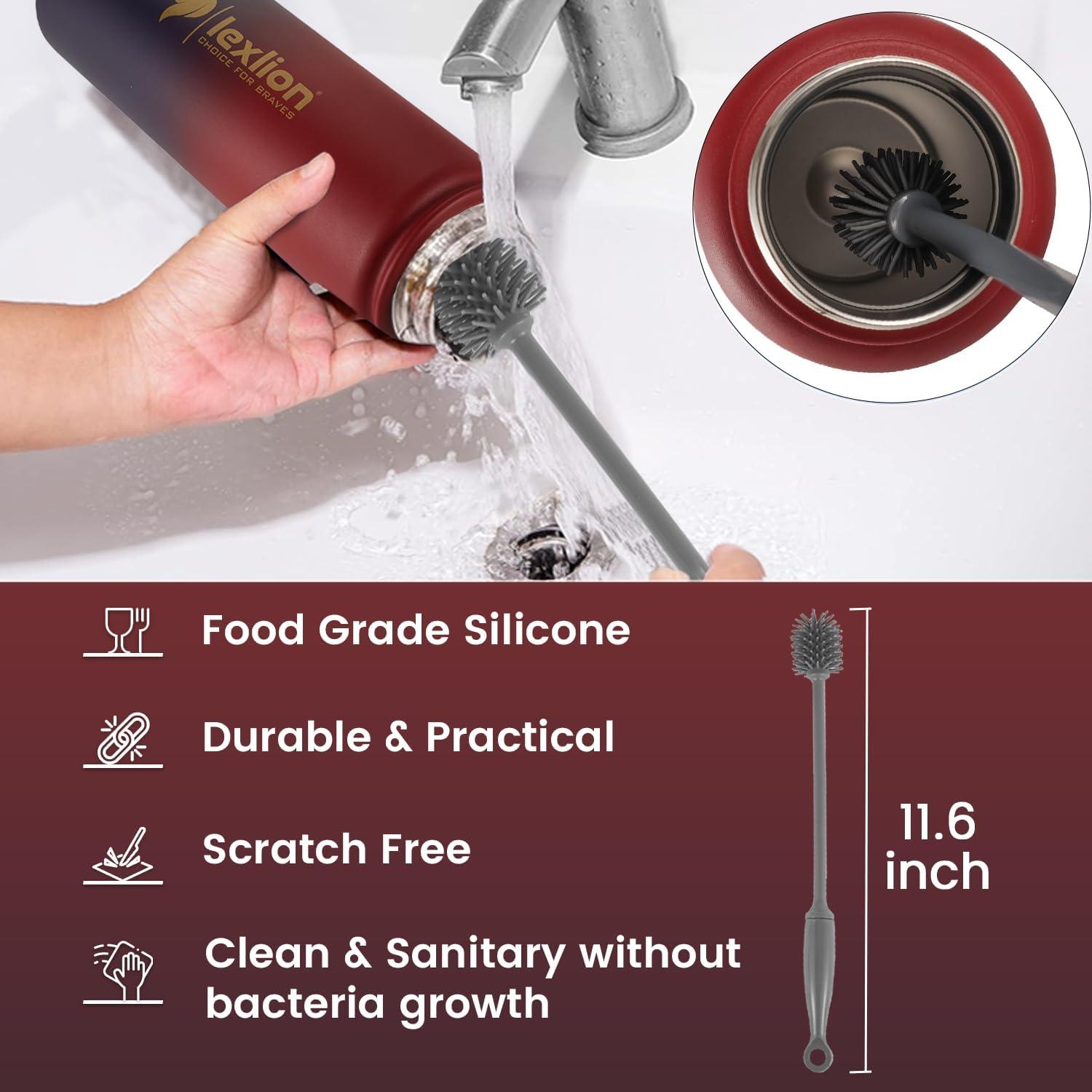 Botella de Agua Lexlion 22 Oz Acero Inoxidable Aislada