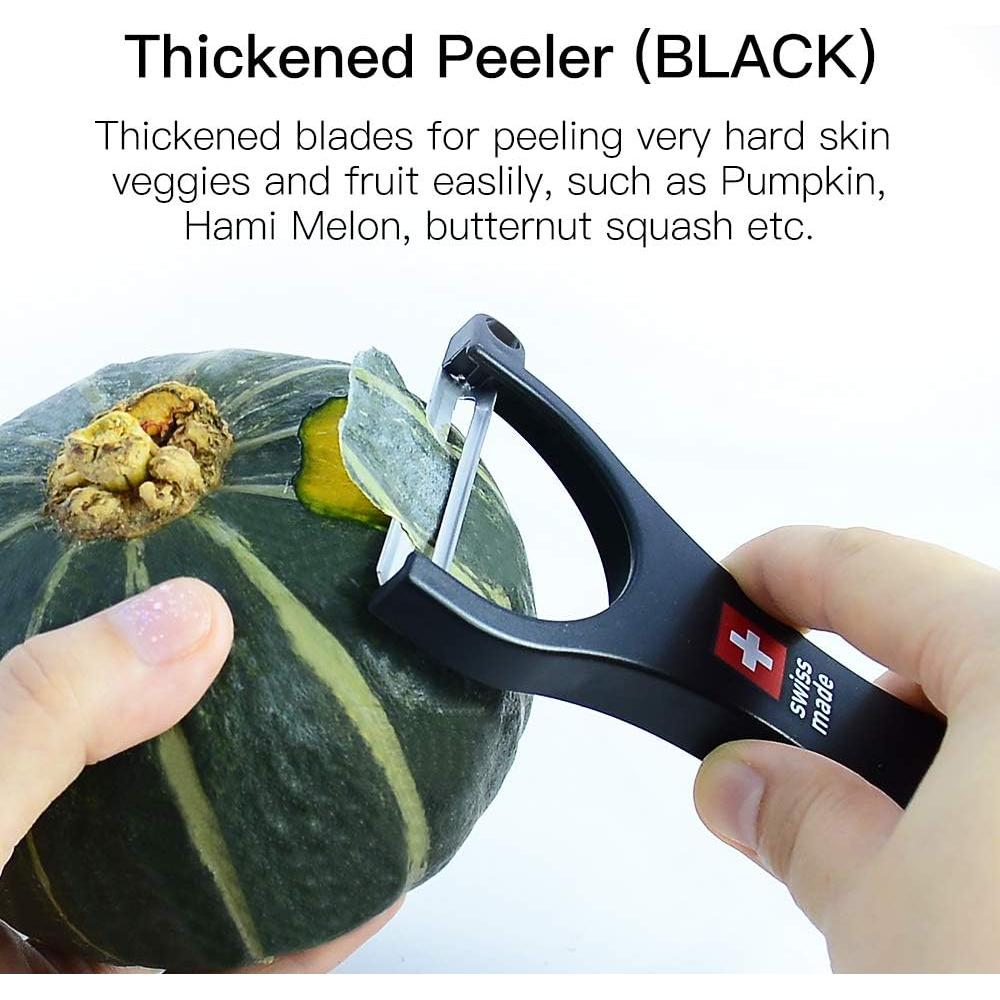 Pelador de Frutas y Verduras Ftmeslty Hecho en Suiza - Negro