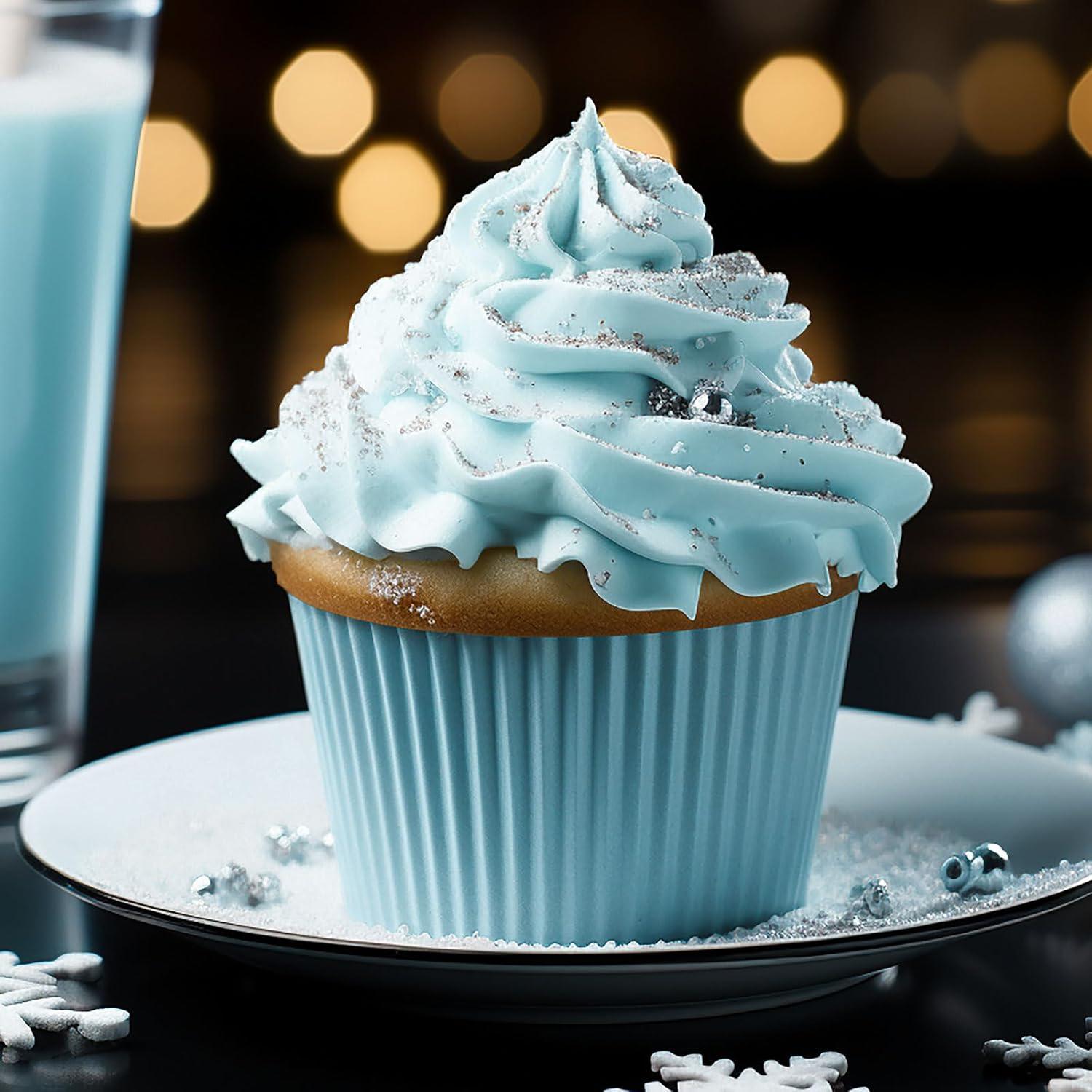 Forros de Cupcake Desechables Whaline 600 Pcs Azul Gradiente