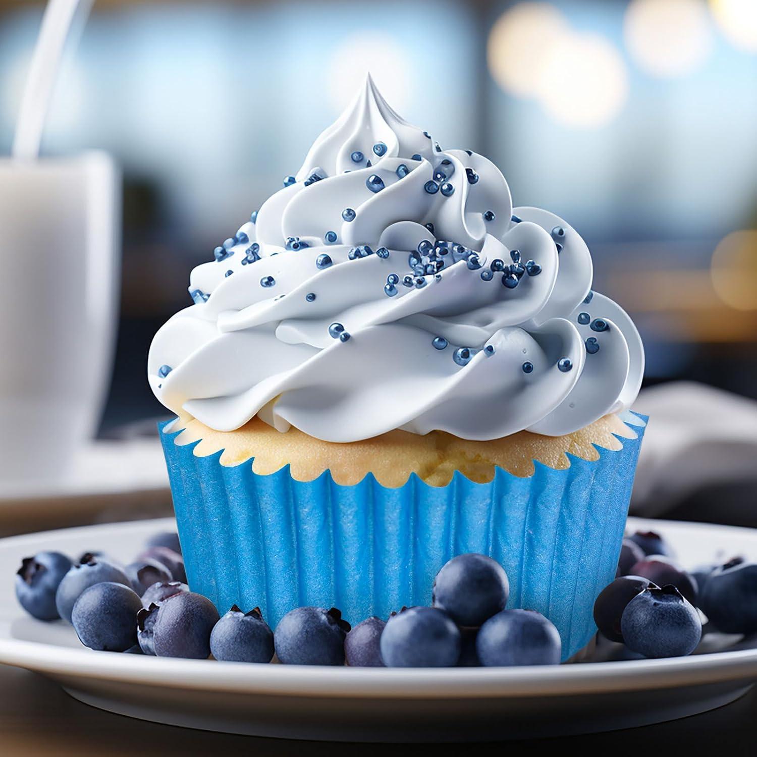 Forros de Cupcake Desechables Whaline 600 Pcs Azul Gradiente