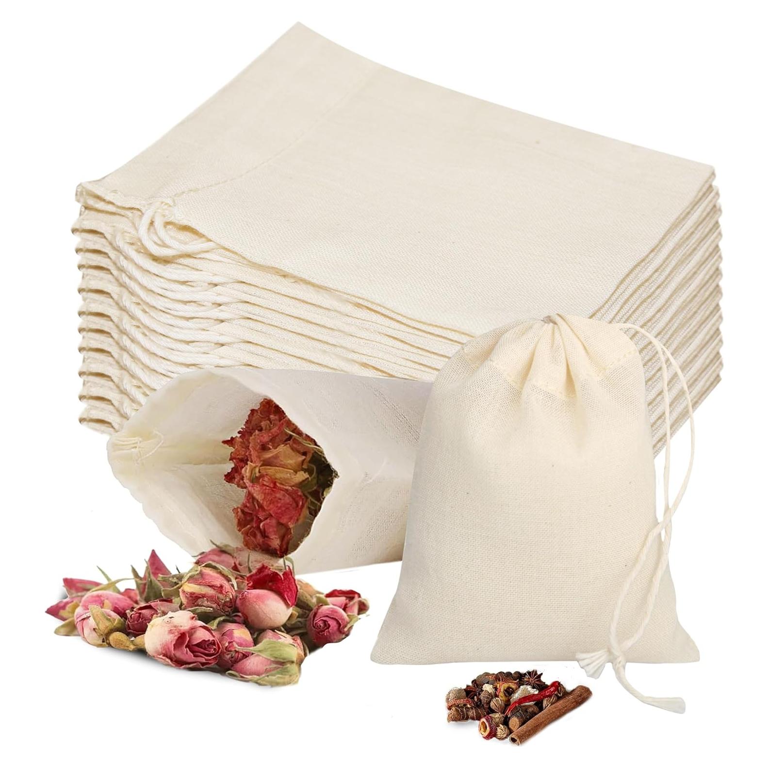 Bolsas de Muselina Reutilizables LITO LINEN 30 Piezas 7.6x10.2 cm