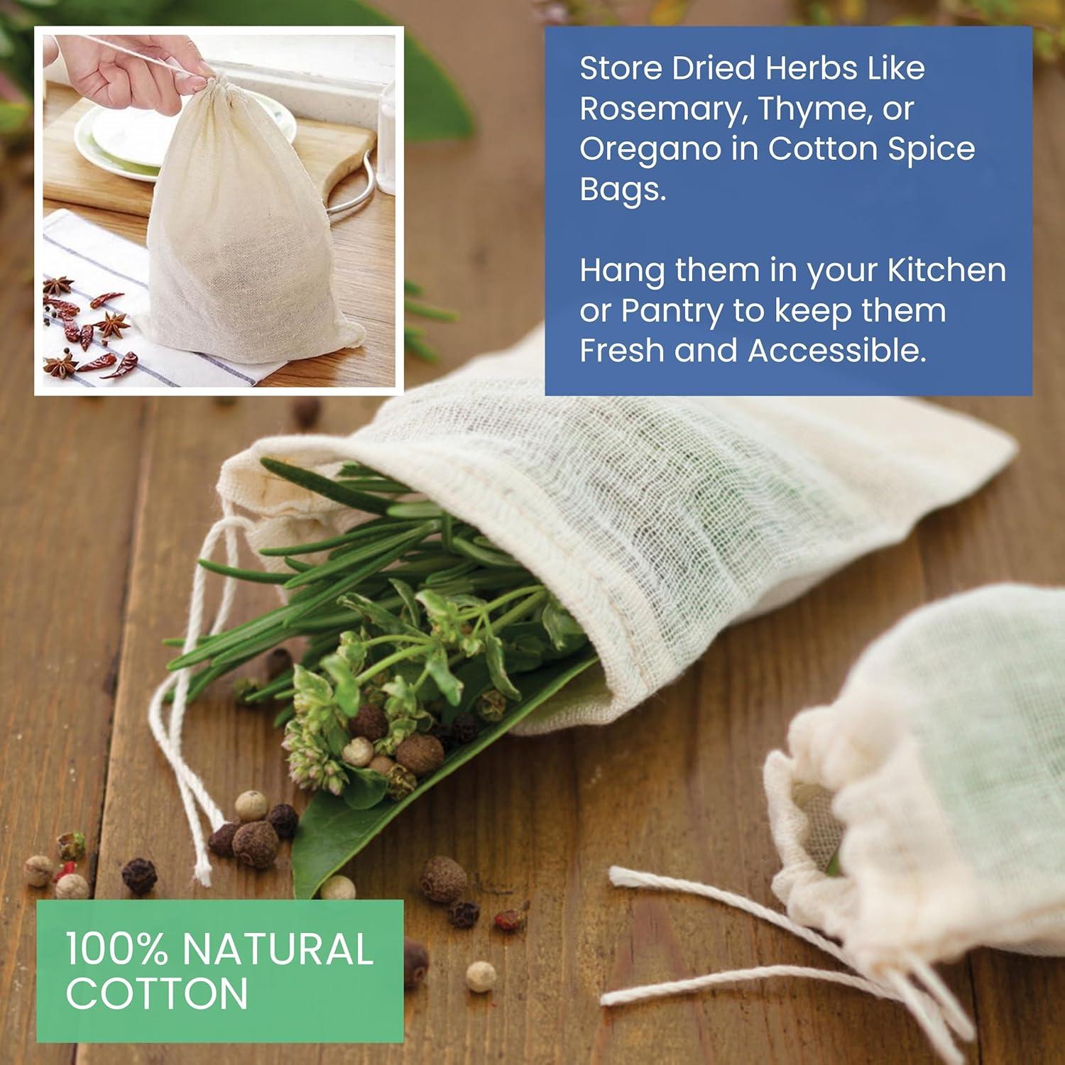 Bolsas de Muselina Reutilizables LITO LINEN 30 Piezas 7.6x10.2 cm