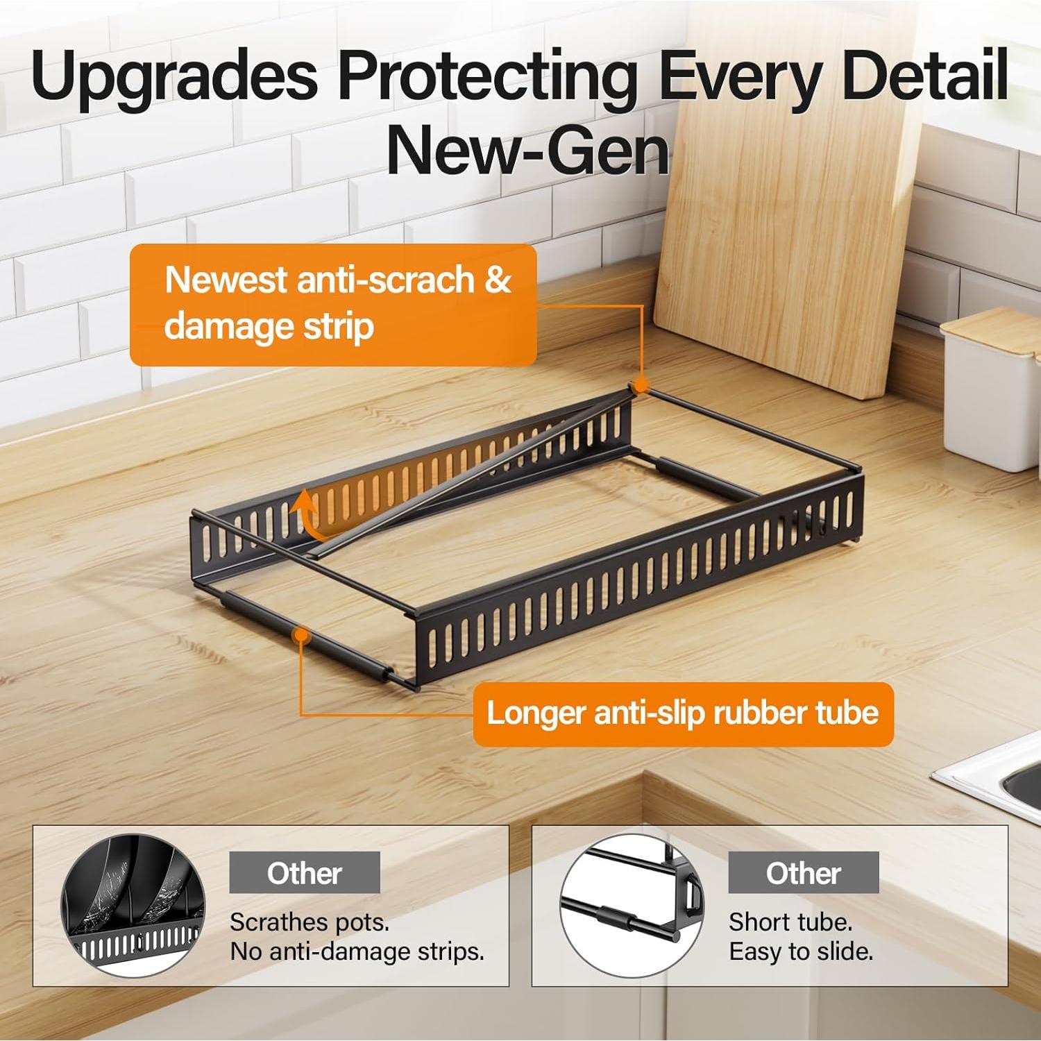 Organizador de Ollas y Sartenes Ajustable ORDORA Negro 10 Divisores