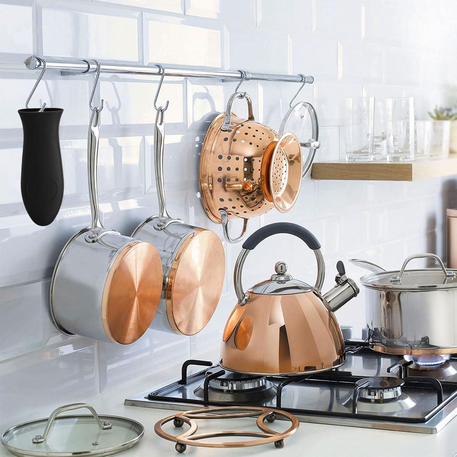 Fundas de Silicona para Mangos de Sartenes uxcell - 2 Piezas