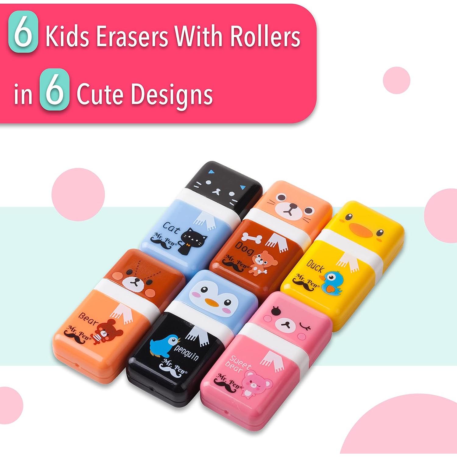 Gomas de Borrar para Niños Mr. Pen - 6 Diseños Lindos